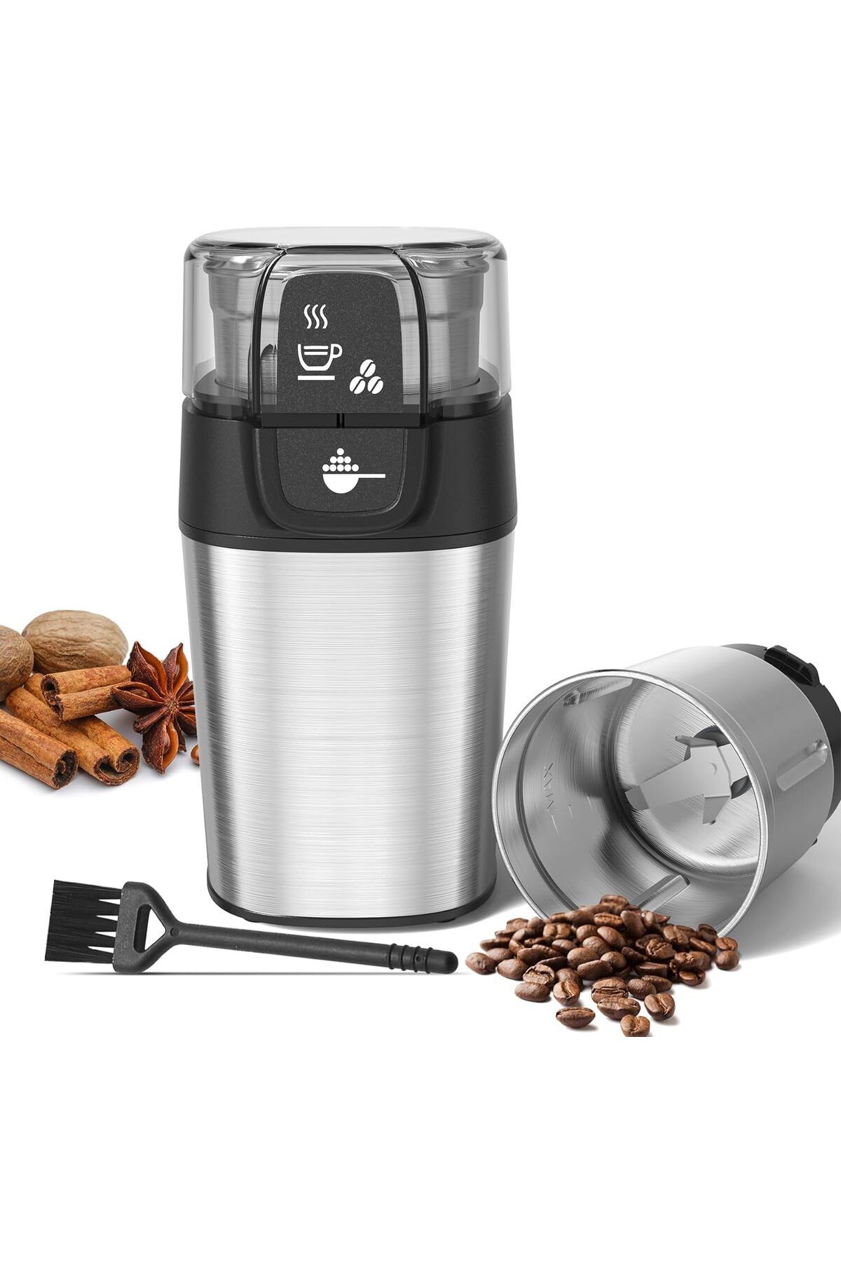 OMISOON Elektrikli Kahve Öğütücü: 70g Kapasiteli Kahve Değirmeni - Güçlü Motor, Çok İşlevli Kullanım