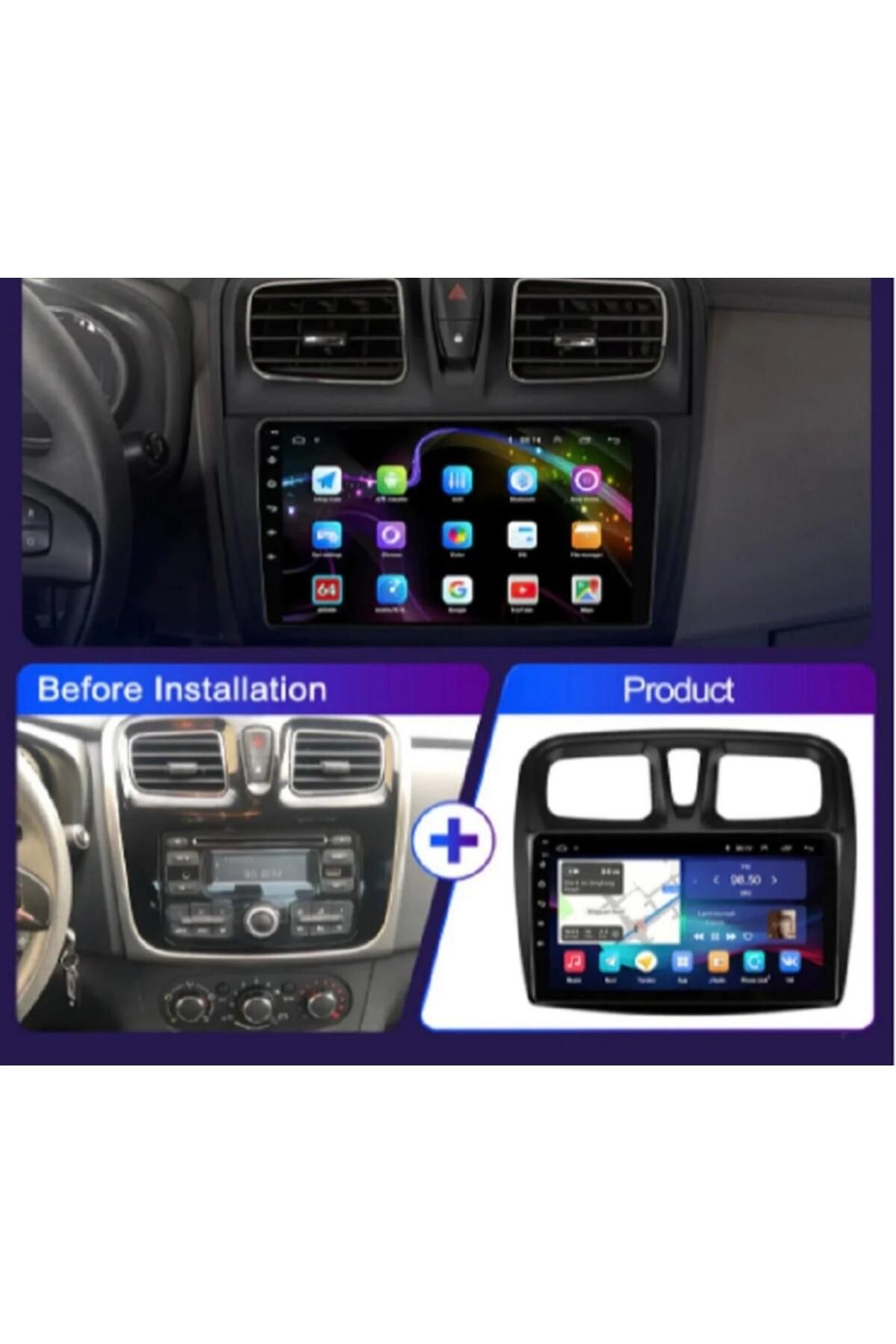 NAVİPRİME Renault Symbol 2012 2019  Uyumlu Android Carplayli Multimedya 4gb Ram 64gb Hafıza Navigasyon