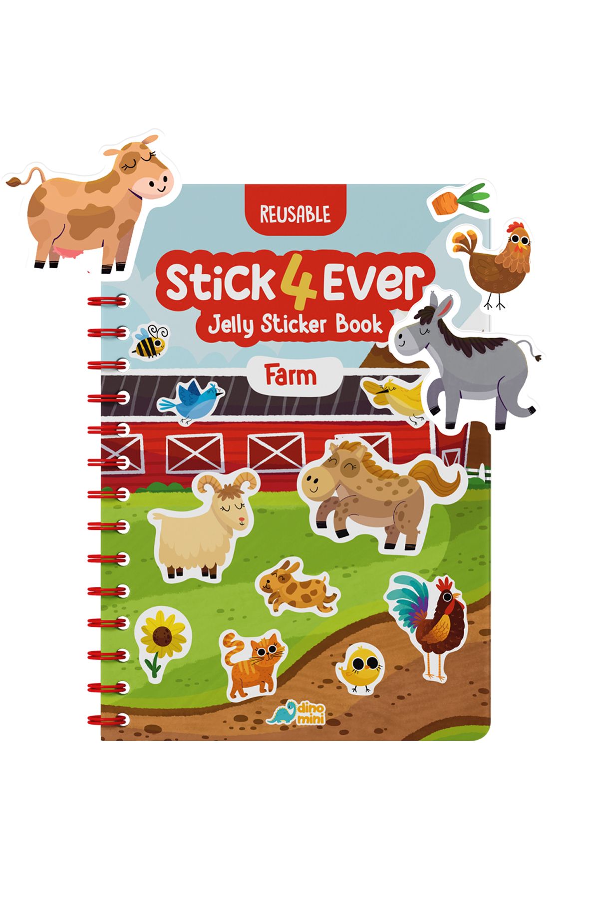 Neobebek Stick4ever - Farm - Tak Çıkar Jelly Sticker Kitabı - Tükenmeyen Sticker