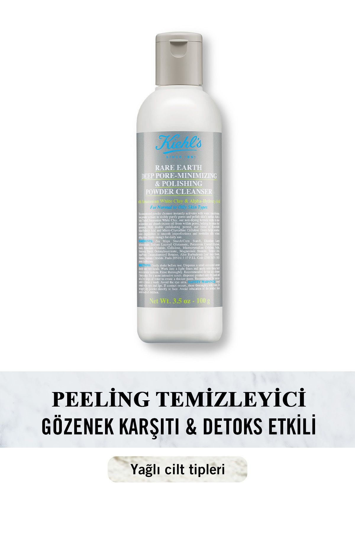 Kiehl's Rare Earth Ciltte Detoks Etkili Peeling Temizleyici