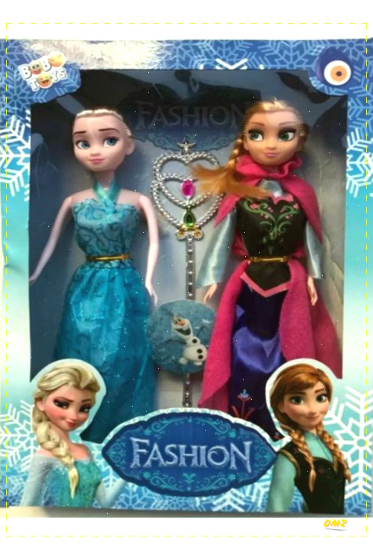 OMZ Bobo Toys Elsa Anna 2li Orta Boy Frozen Girls 26Cm Kız Erkek Cocuk Egitici Montessori Oyuncaklar