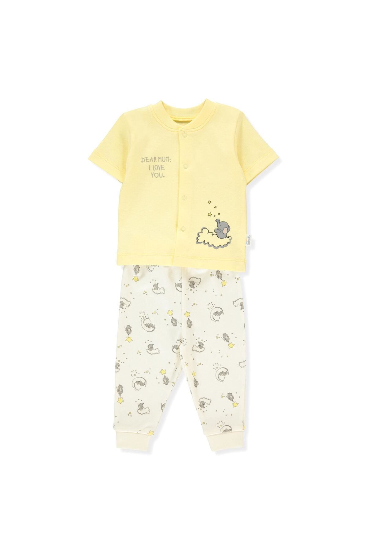 Bebetto Unisex Bebek Pijama Takımı Sarı F1304