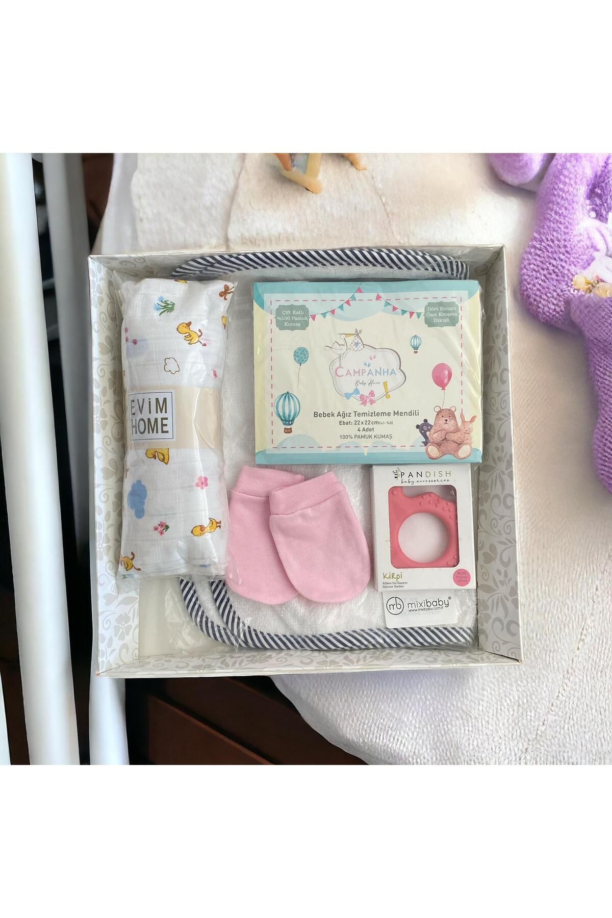 Kidboo Organik Yenidoğan Set 11 Parça Pamuklu Kutulu Bebek Hediye Setleri - Bebek Hoşgeldin Seti