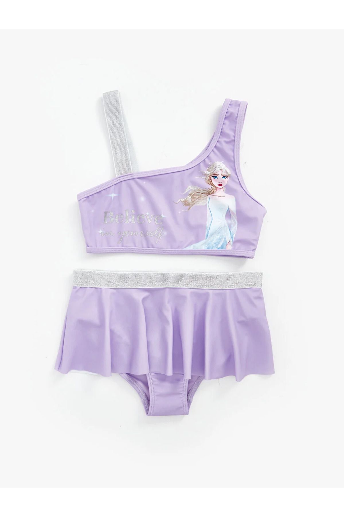 LC Waikiki Elsa Desenli Frozen Lisanslı Lila Kız Çocuk Bikini Takımı