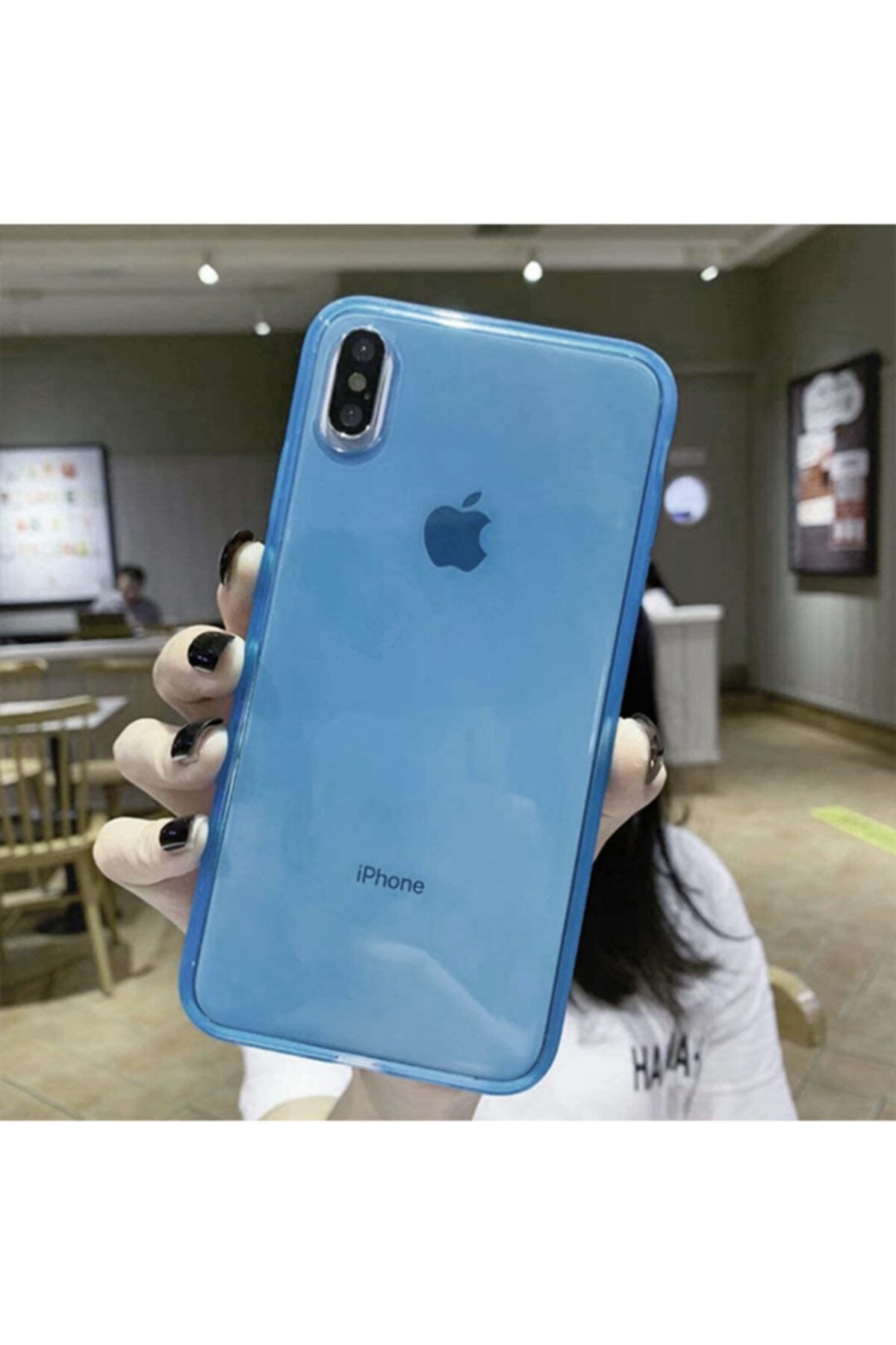 Molly Iphone Xs Max Uyumlu Atlas Mavisi Crystal Süper Şeffaf Silikon Kılıf