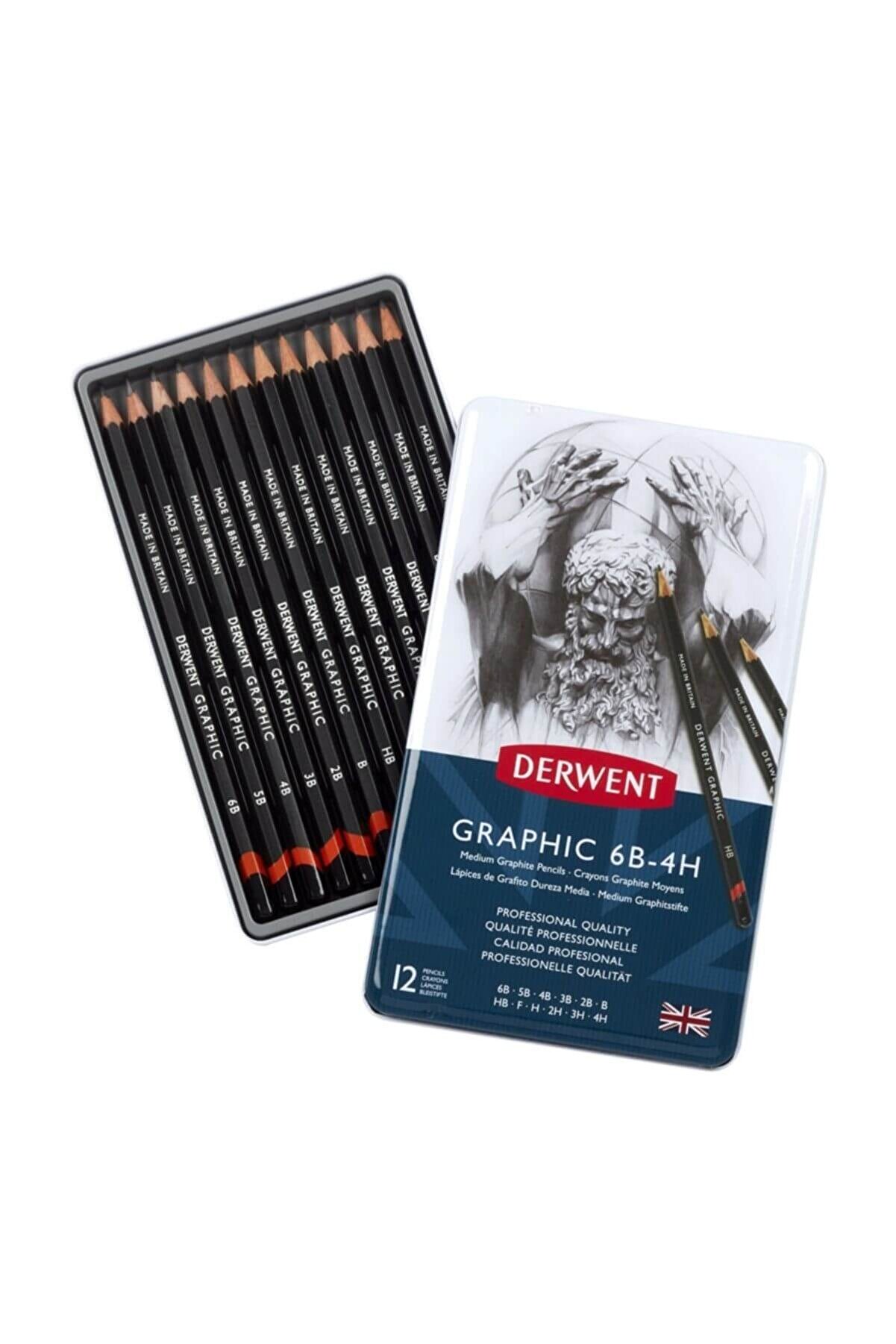 Derwent Dw34214 Graphıc Pencil (MEDİUM) - 12'li Teneke Kutu