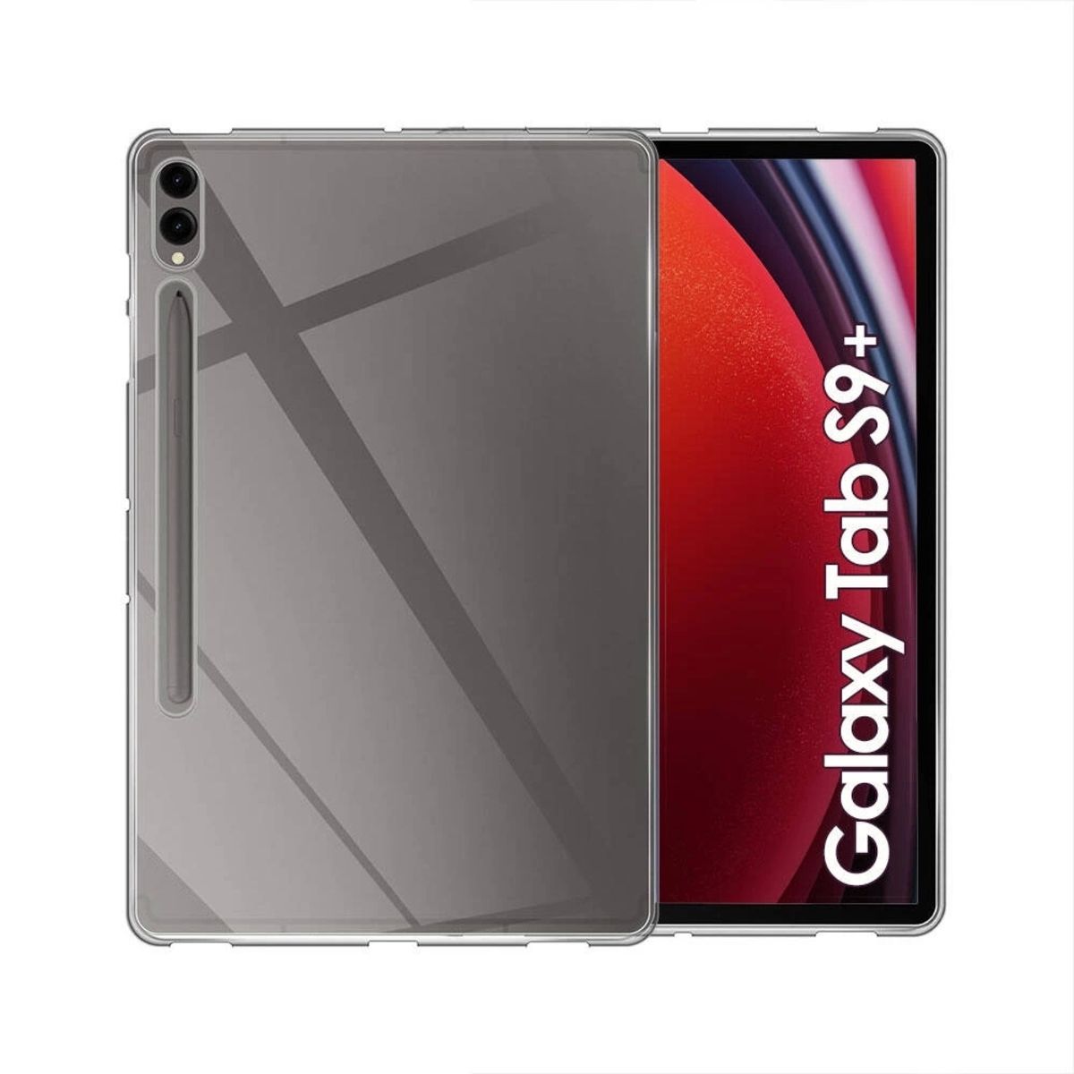 Lopard Samsung Galaxy Tab S9 Plus Kılıf Lopard Tablet Kamera Korumalı Renksiz Şeffaf Esnek Silikon Kapak Sü