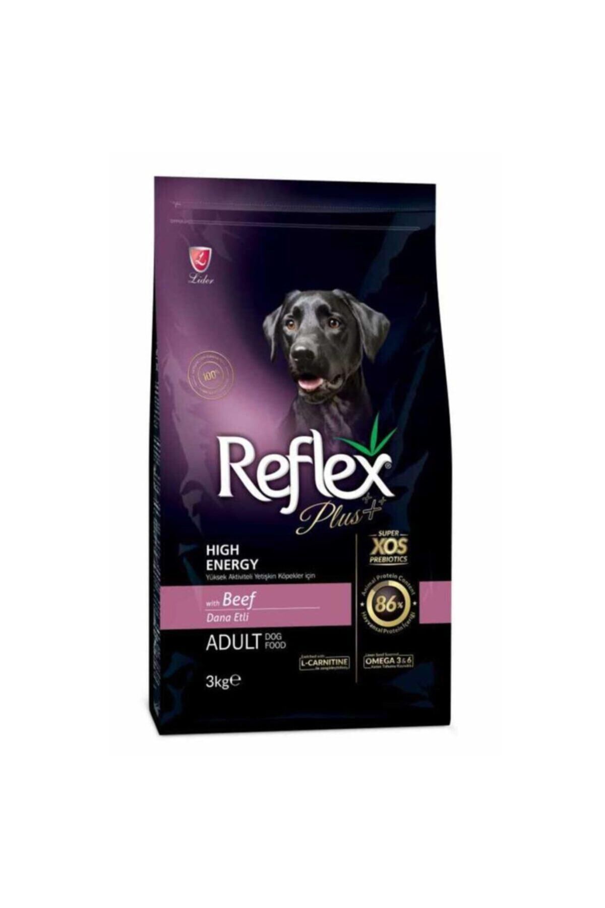 Reflex Plus Adult High Energy Biftekli Yüksek Enerji Köpek Maması 3 kg