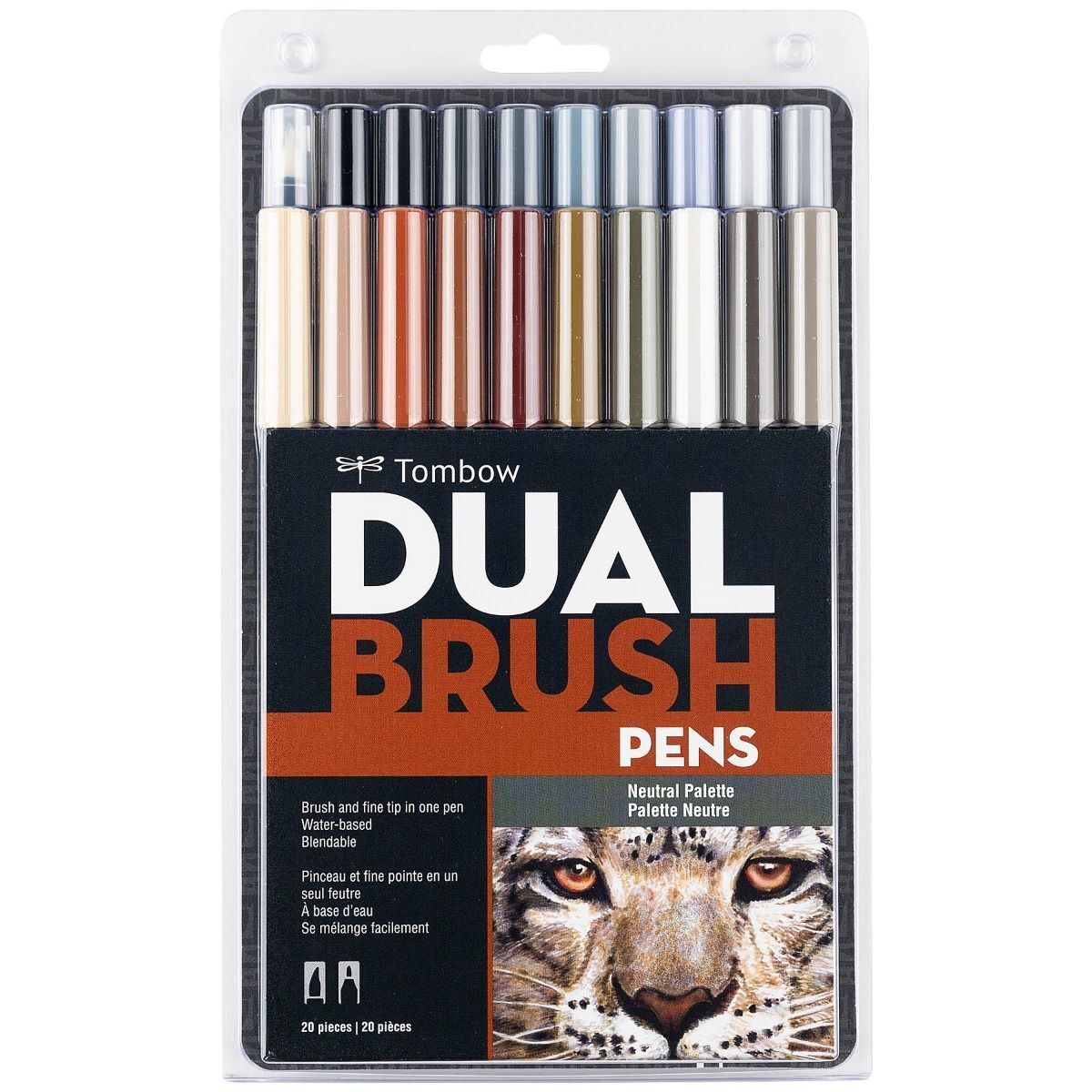 Tombow Abt Dual Brush Pen Grafik Kalemi 20'li Set - Neutral