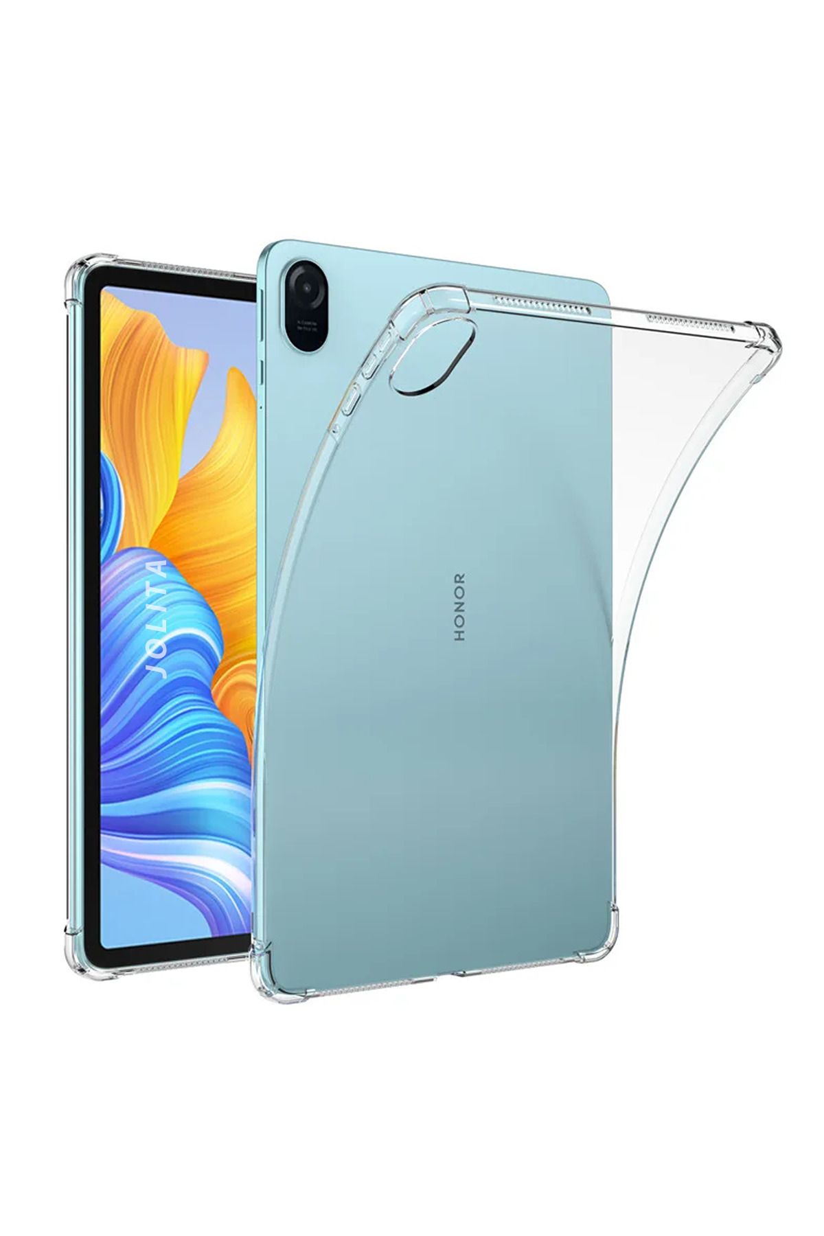 Jolita HonorPad 8 12 inç Uyumlu Şeffaf Silikon Tablet Kılıfı Koruma Arka Kapak 2022