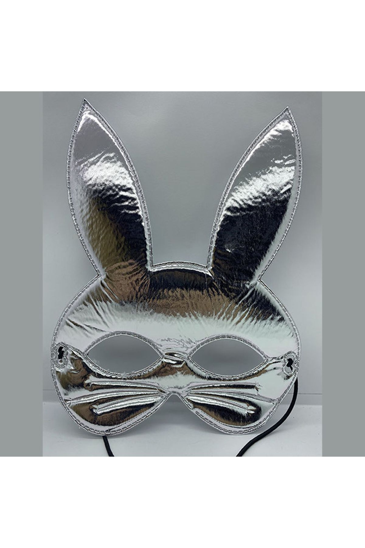 Skygo 70700003 Gümüş Renk Kumaş Malzemeden İmal Tavşan Maskesi 25X17 cm