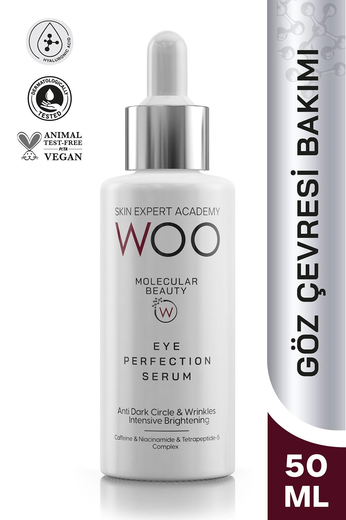WOO Skin Expert Academy Göz Altı Torba, Halka Ve Morluk Karşıtı Serum 50ml Canlandırıcı Nemlendirici Kırışıklık Önleyici