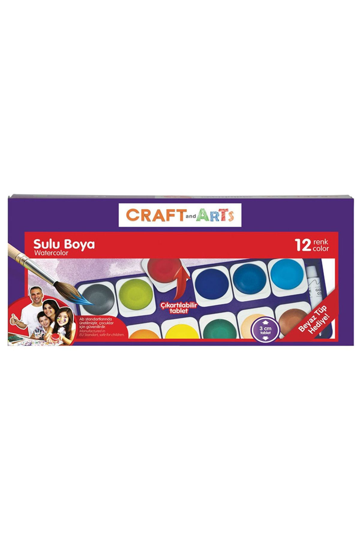 Craft and Arts 12 Li Tablet Sulu Boya U1557kk-12d
