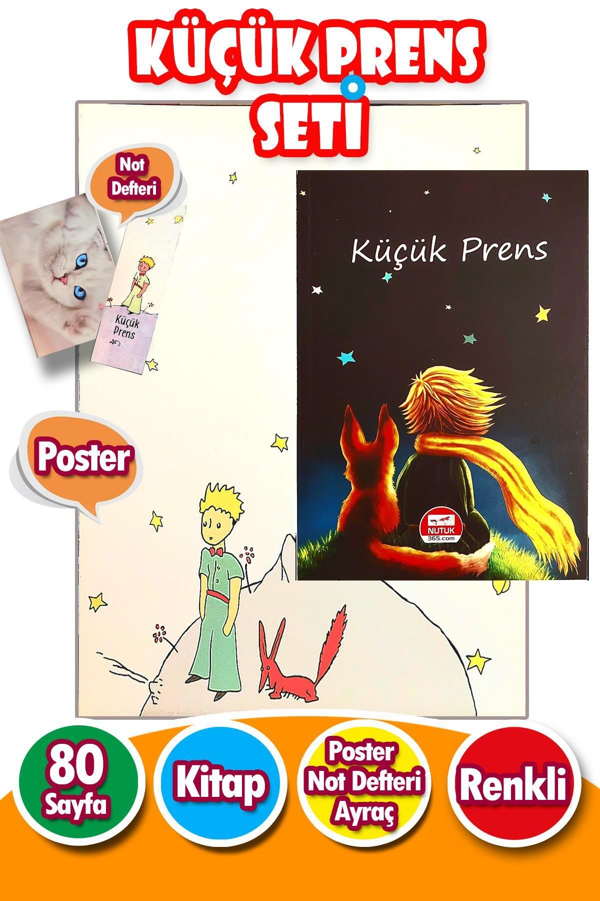 Harika Kitap Küçük Prens Kitap Seti Poster Not Defteri Ayraç Hediyeli