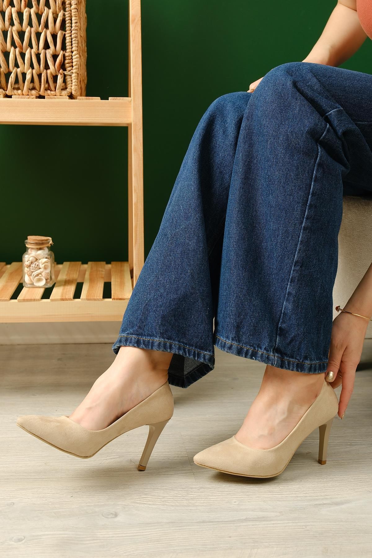 Oksit Rosita Kadın Stiletto Sivri Burun Topuklu Ayakkabı