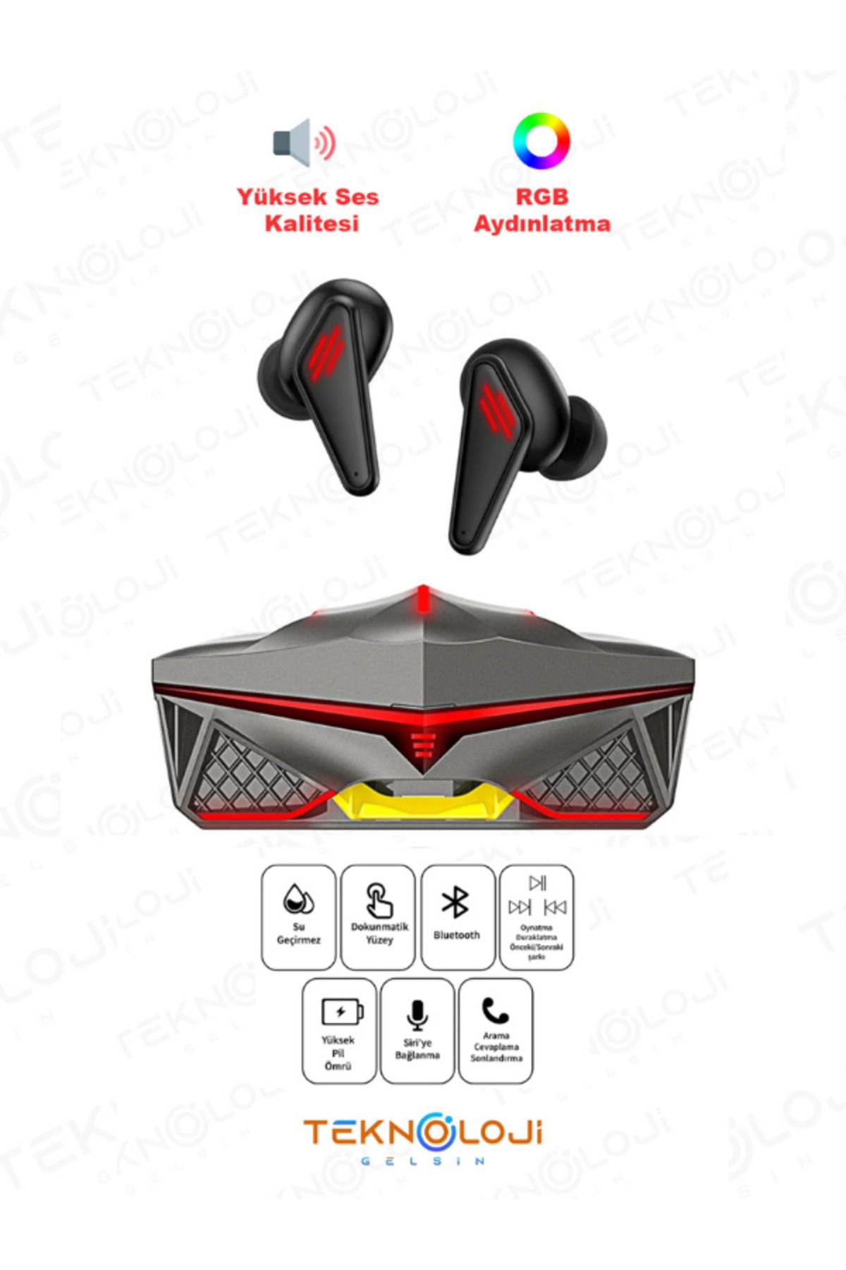 Teknoloji Gelsin Işıklı Kablosuz K98 Bluetooth Kulaklık Oyuncu Kulaklığı Rgb Profesyonel Ses Kalitesi