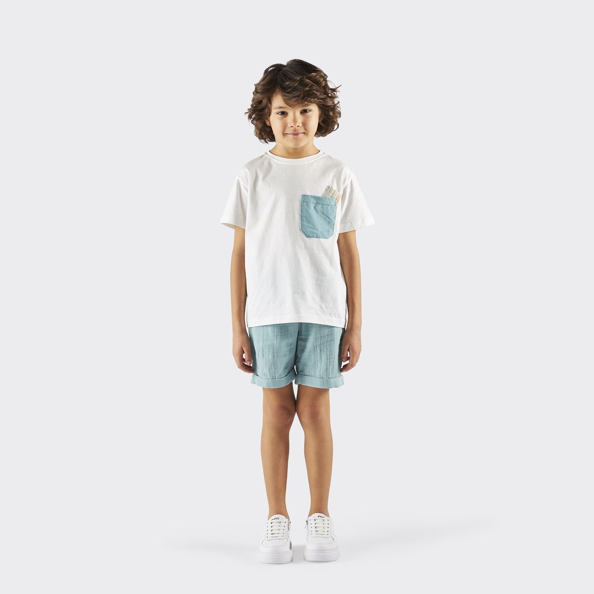 Panço Erkek Çocuk Cep Detaylı Tişört