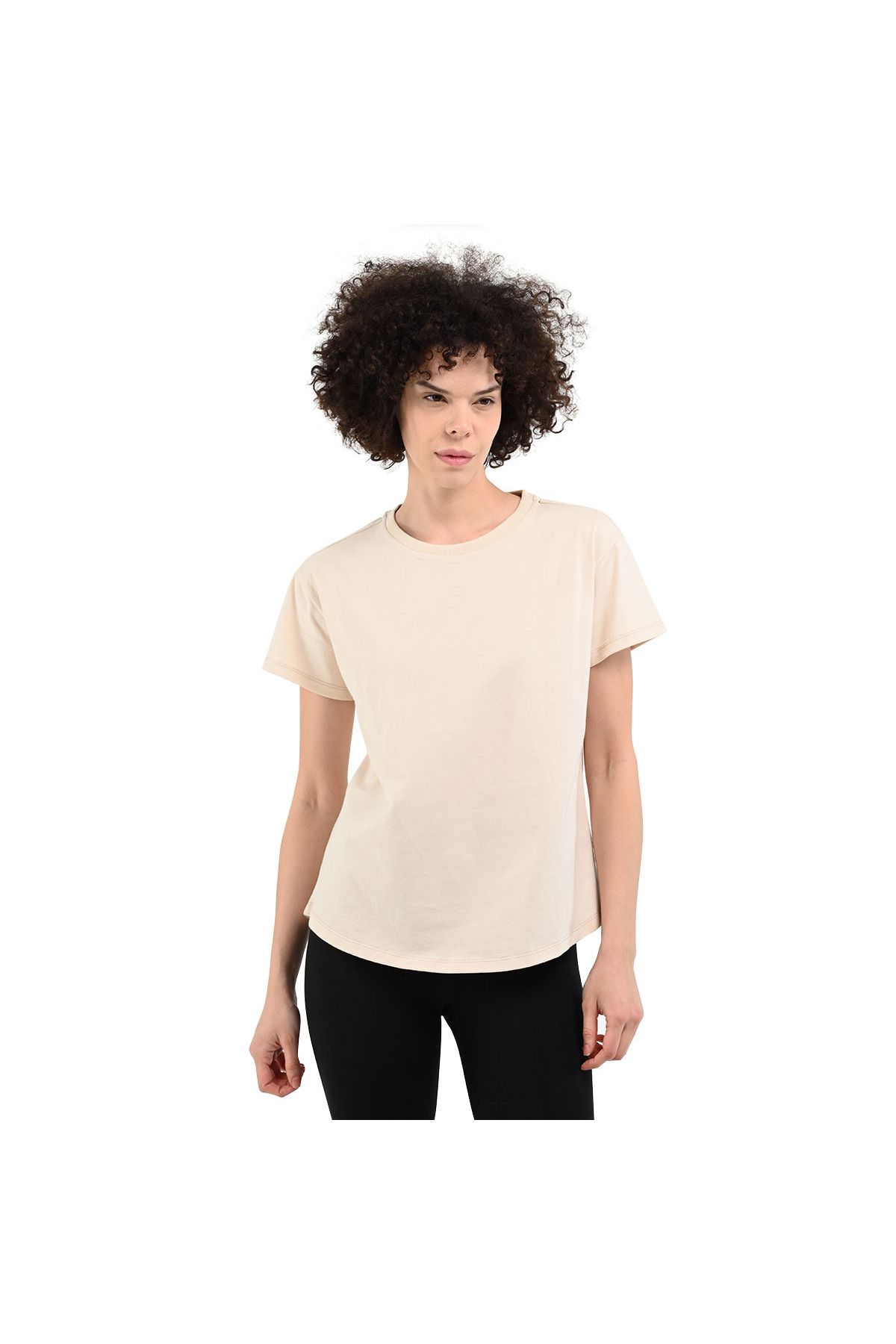 Sportive Icona2 Kadın Beyaz Günlük Stil T-Shirt 24YKTL18D20-CHK