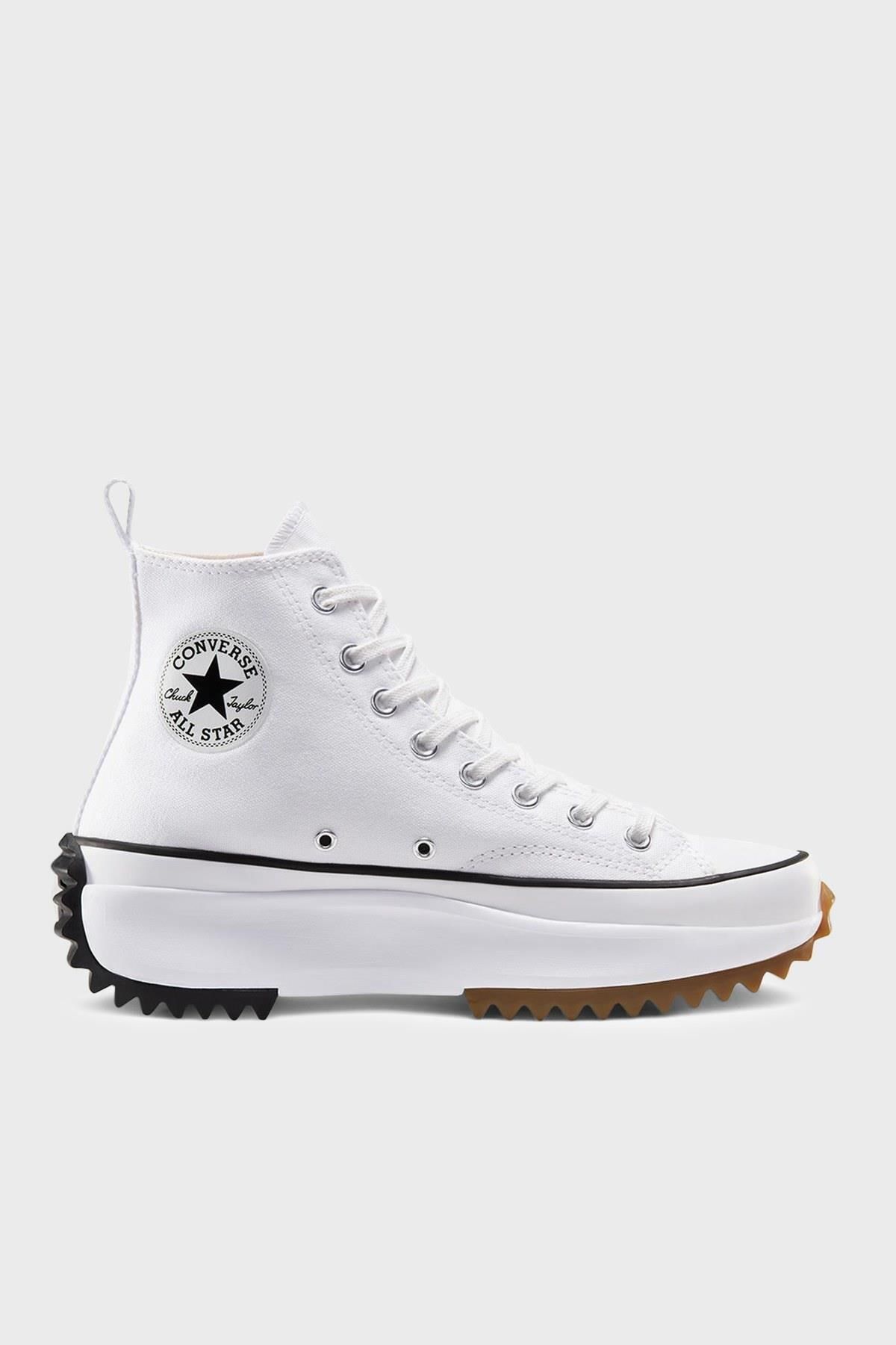 Converse Kadın Sneaker 166799c Run Star Hıke Canvas Platform Beyaz/sıyah Kanvas