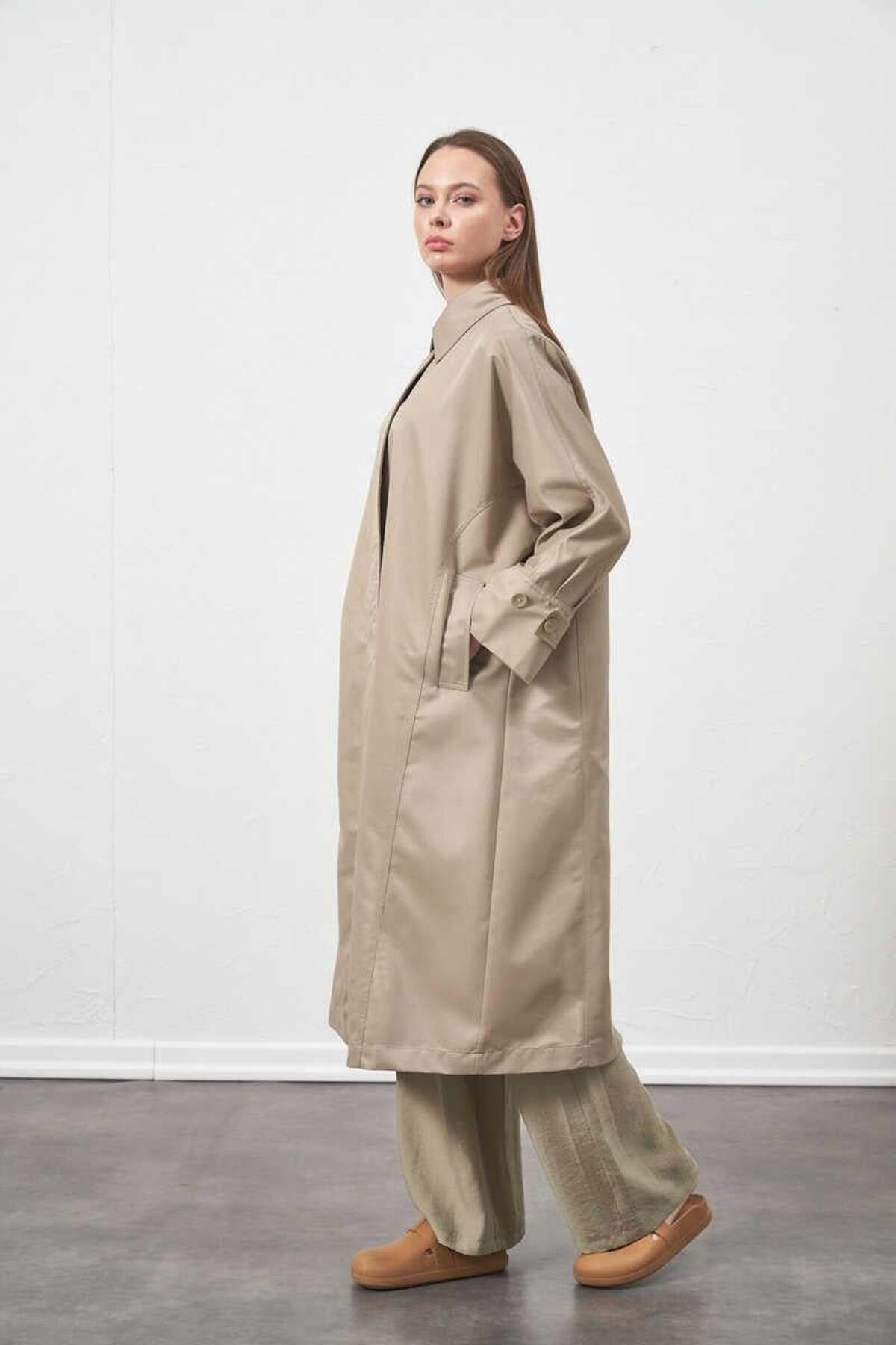 Mevra Oversize Trenchcoat Ceket Çağla