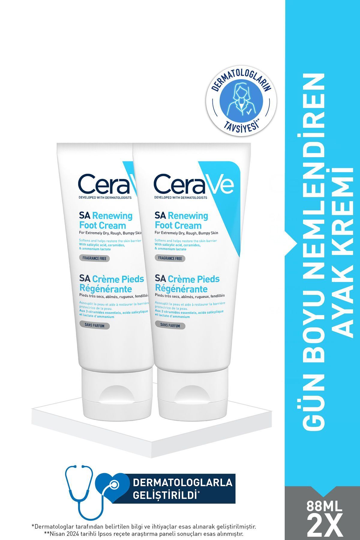 CeraVe Yenileyen Ayak Kremi 88ml 2 Adet