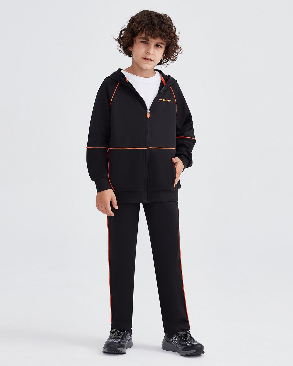 Skechers B Raschel Suit Track Suit Büyük Erkek Çocuk Siyah Eşofman Takımı Sk232077-001