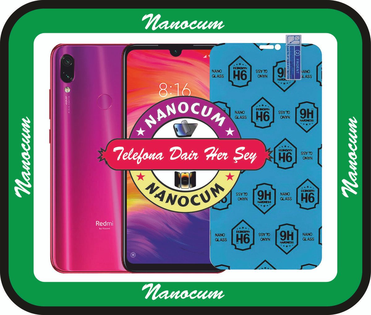 NANOCUM Redmi Note 7 Nano Parlak Ekran Koruyucu