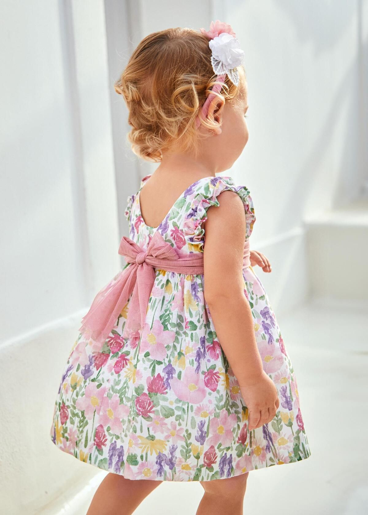 Mayoral Kız Bebek Çiçekli Elbise