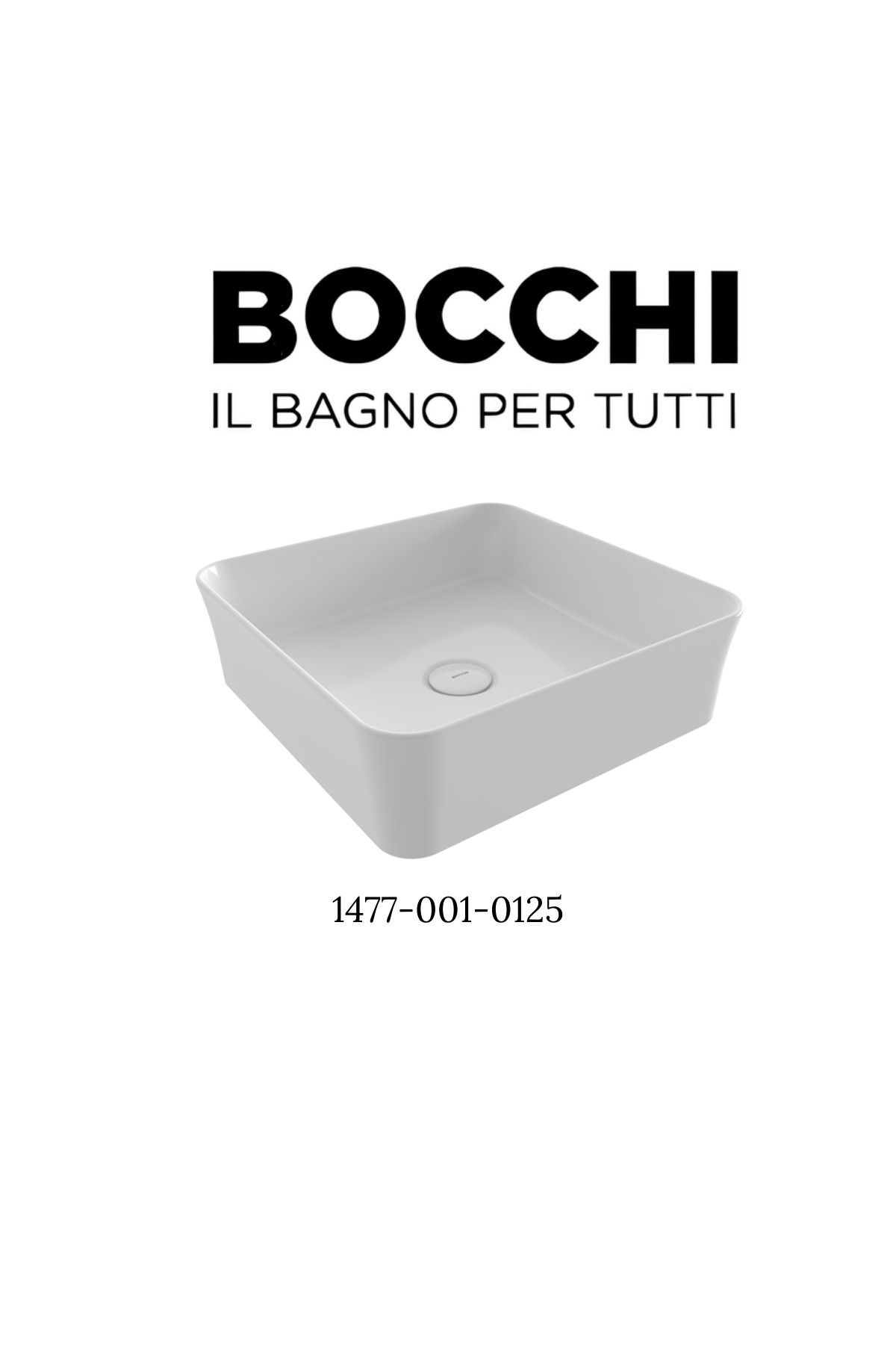 Bocchi Sottile Slim Line Kare Lavabo 38x38 Cm 1477-001-0125 Beyaz