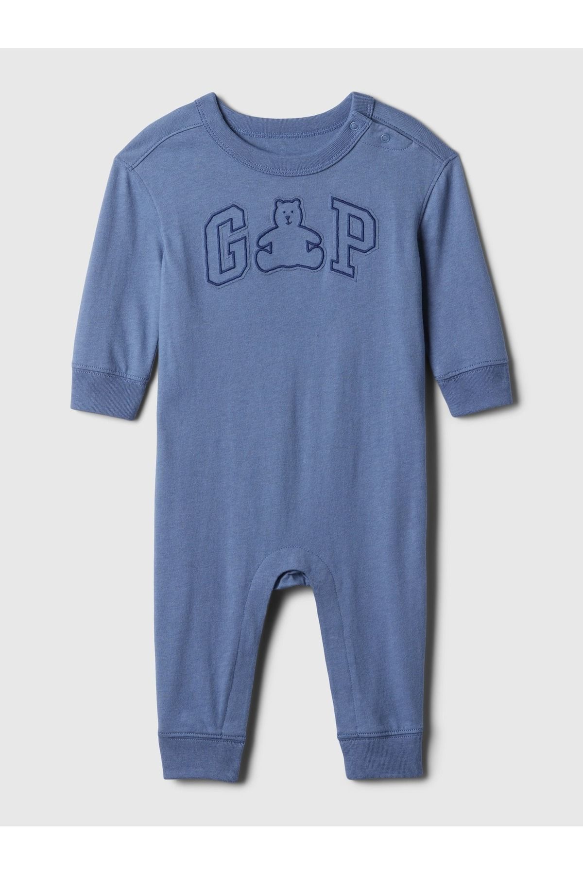 GAP Erkek Bebek Mavi Gap Logo Brannan Bear Grafikli Tulum