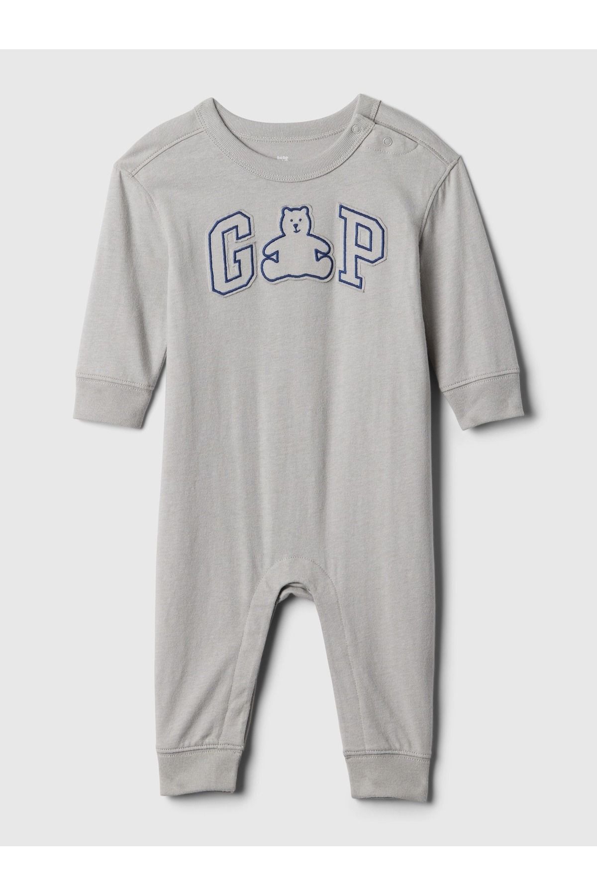 GAP Erkek Bebek Gri Gap Logo Brannan Bear Grafikli Tulum