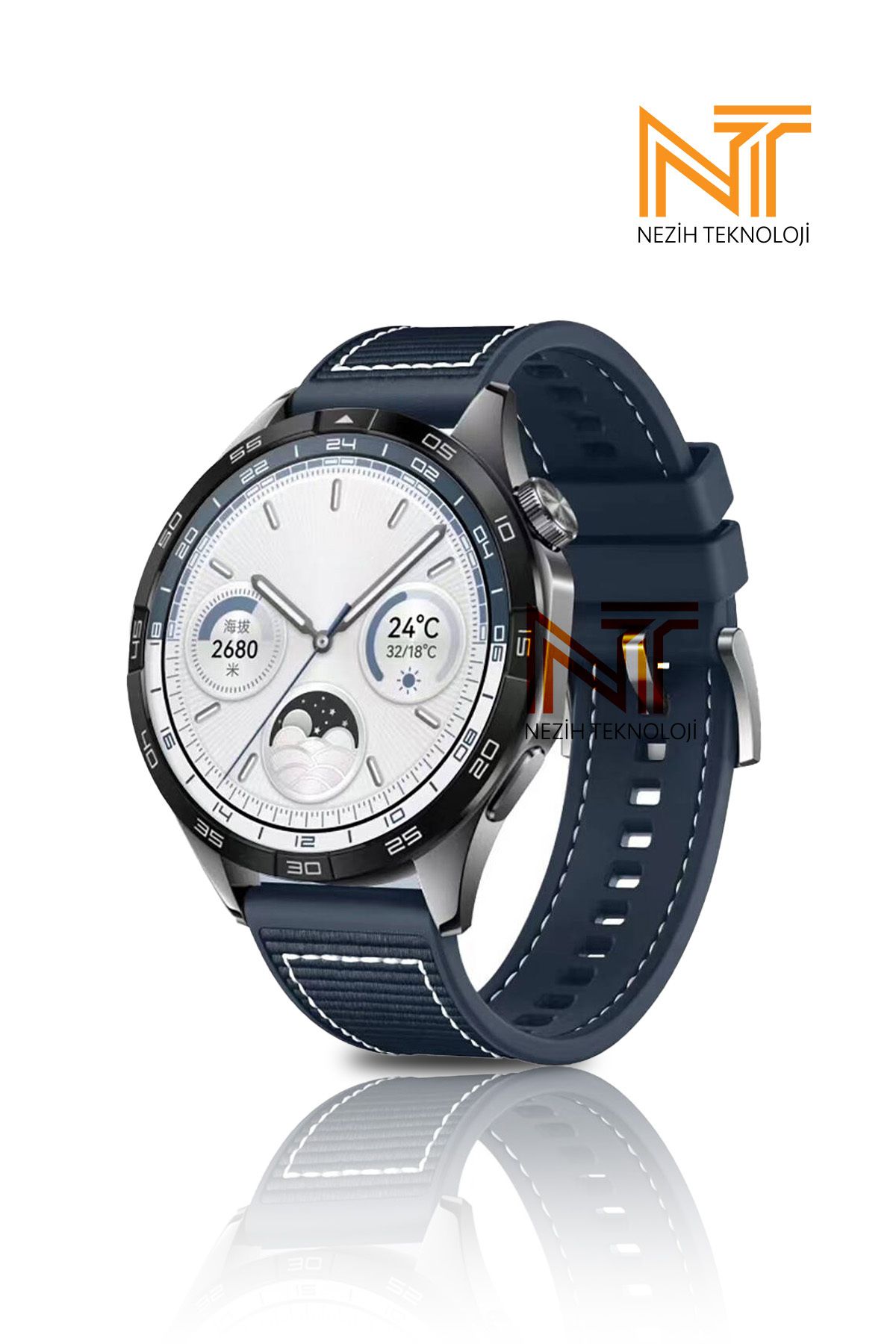 Nezih Case Huawei Watch Gt/gt2/gt2 Pro/gt3/gt3 Pro/watch 3 / 3 Pro Uyumlu 22mm Orijinal Tasarım Silikon Kordon
