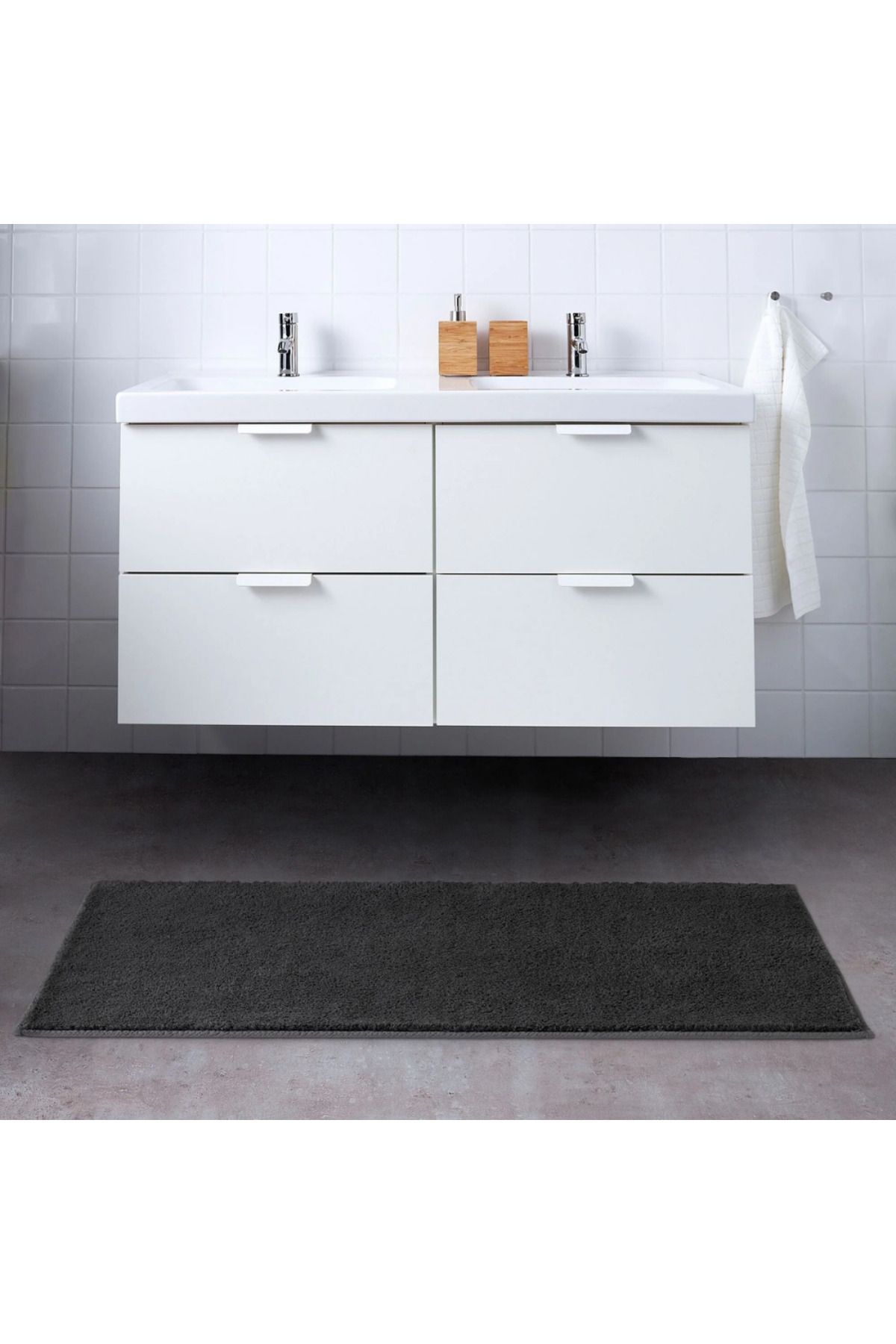 IKEA Södersjön Banyo Paspası Koyu Gri 60X120 Cm 40550482