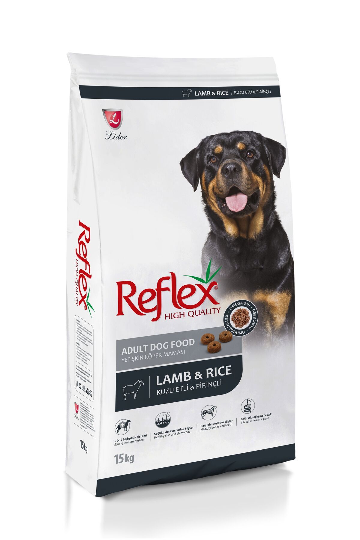 Reflex Kuzulu Ve Pirinçli Yetişkin Köpek Maması 15 Kg