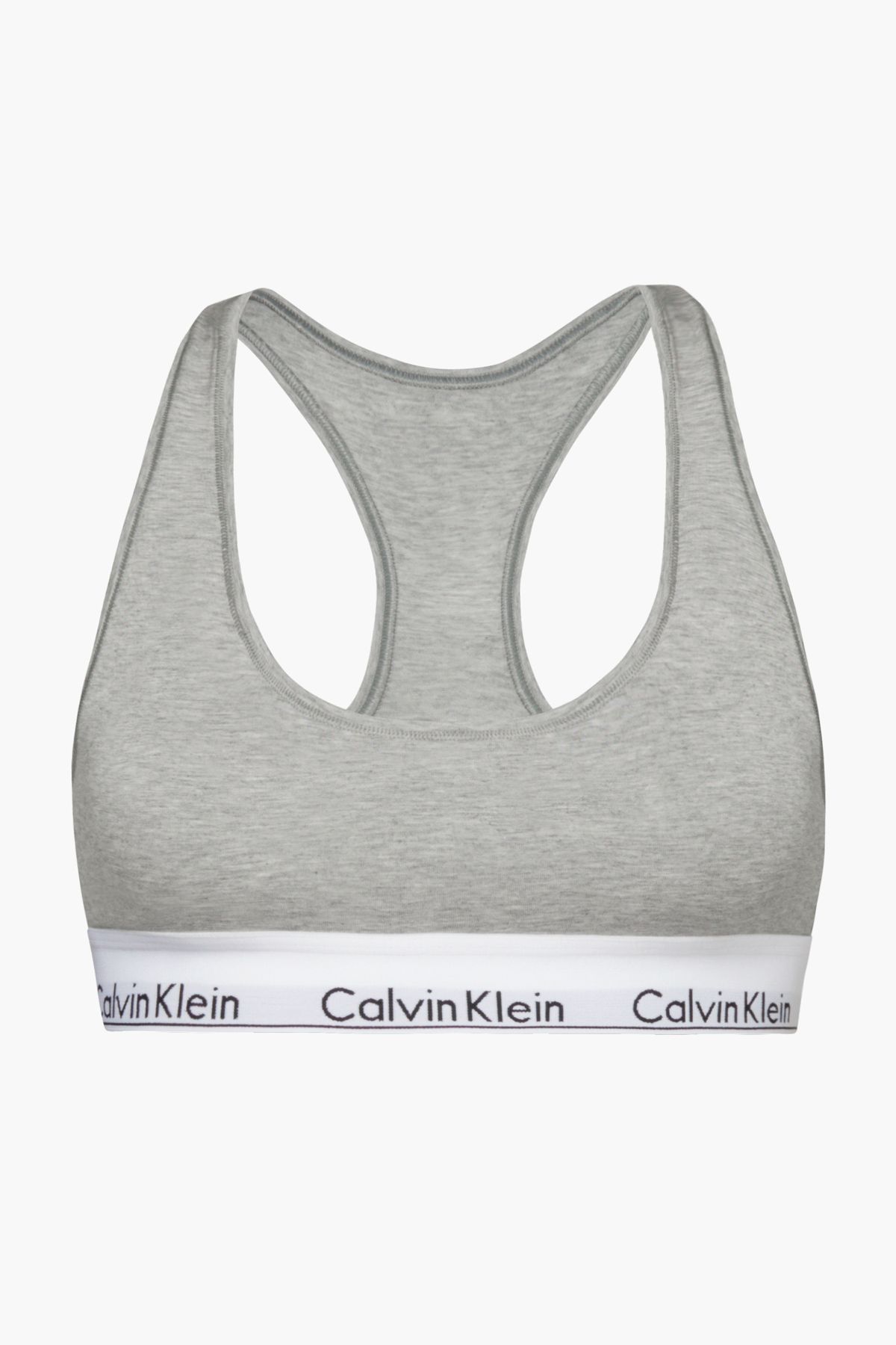 Calvin Klein Kadın Marka Logolu Elastik Bantlı Günlük Kullanıma Uygun Gri Spor Sütyeni F3785e-020