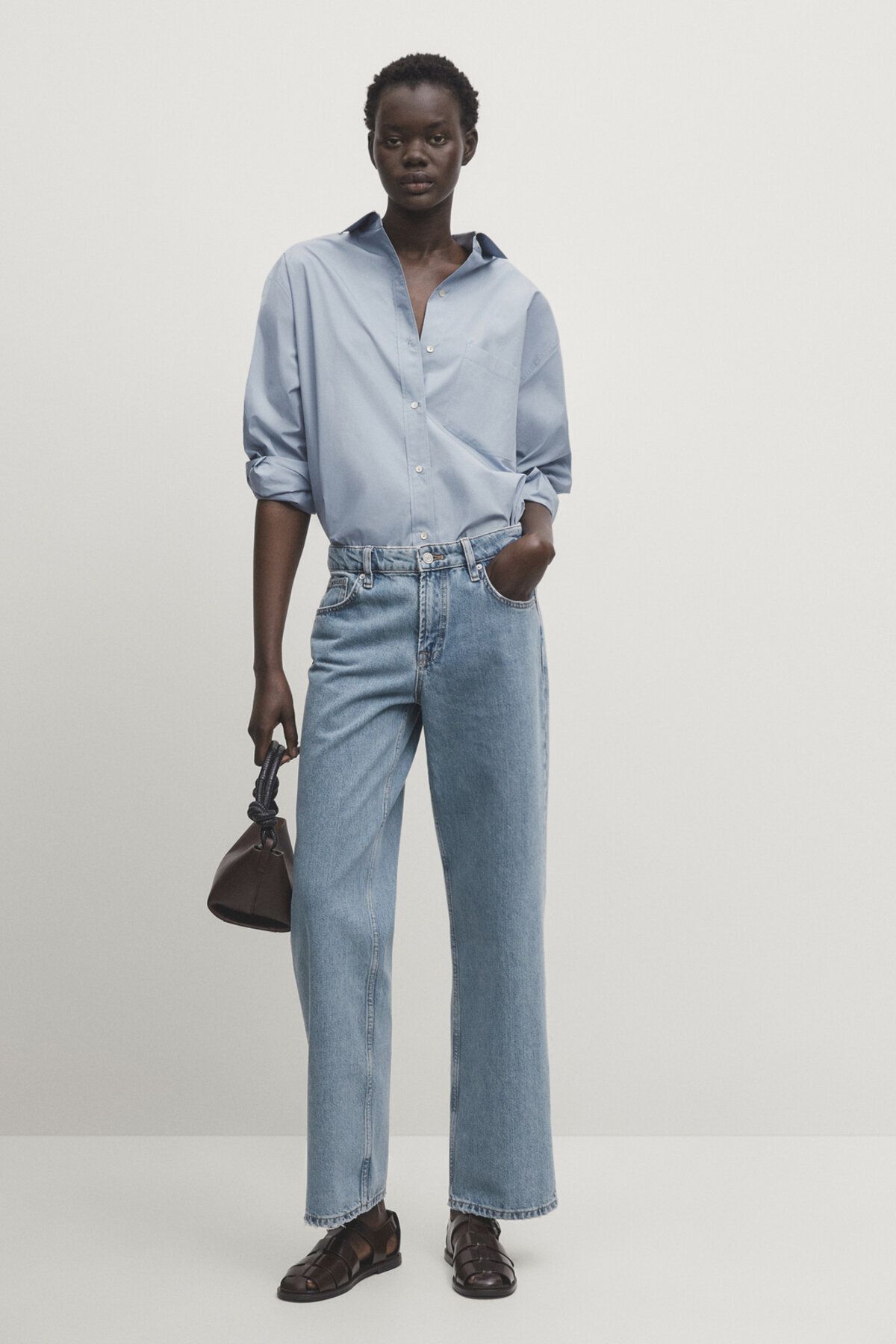 Massimo Dutti Düşük Bel Straight Fit Normal Boy Jean