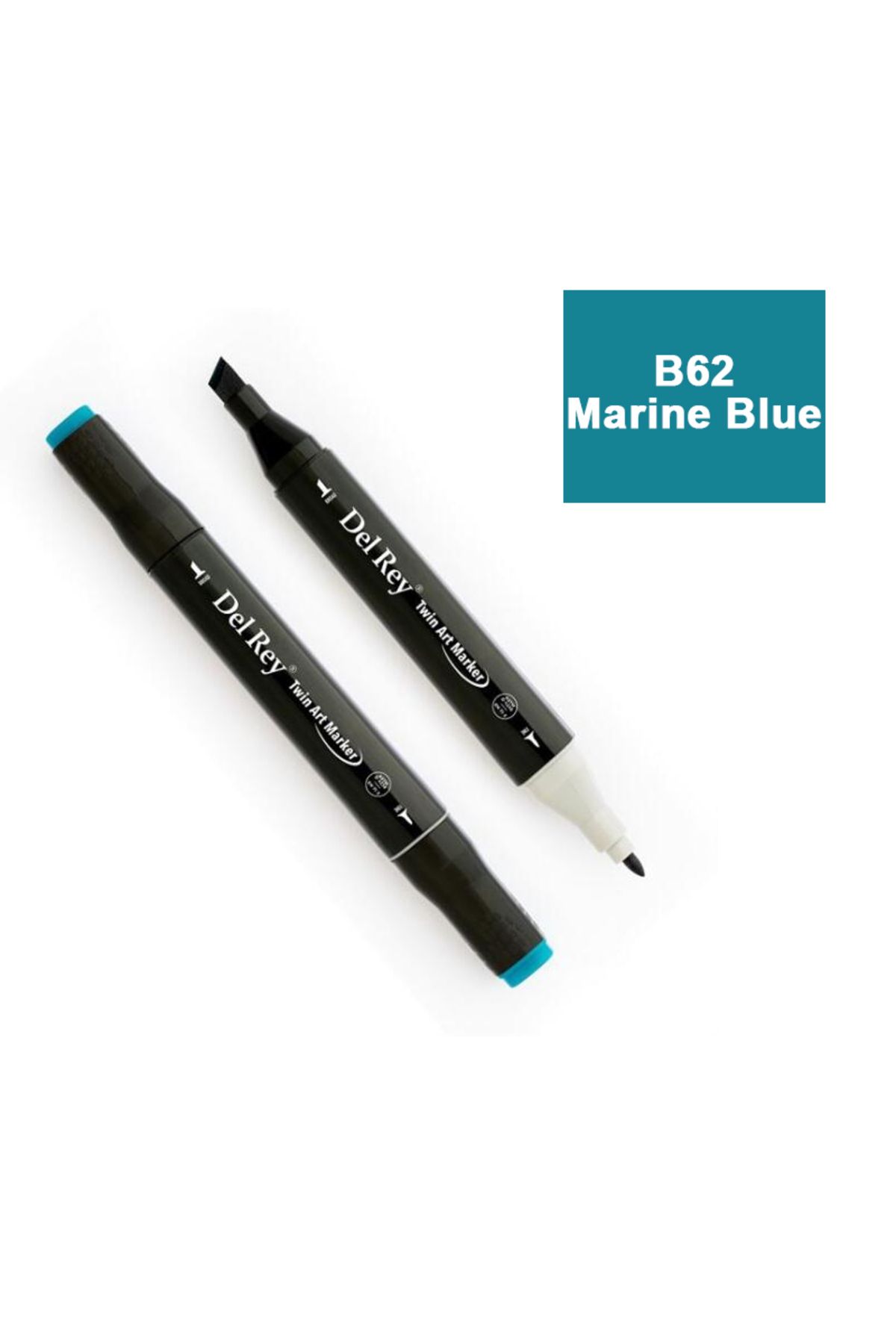 Pebeo Del Rey Twın Marker B62 Marine Blue Çift Uçlu Grafik Kalemi Mn-Dr062