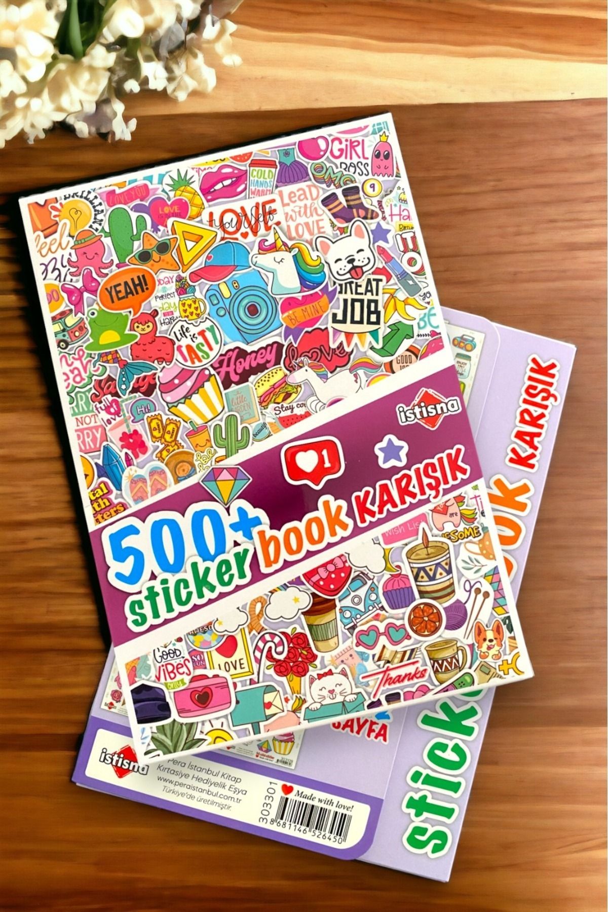 İstisna 20 Sayfa 500 Sticker Book Etiket Kitabı Sticker Defteri A5 Boyut Etiket Seti