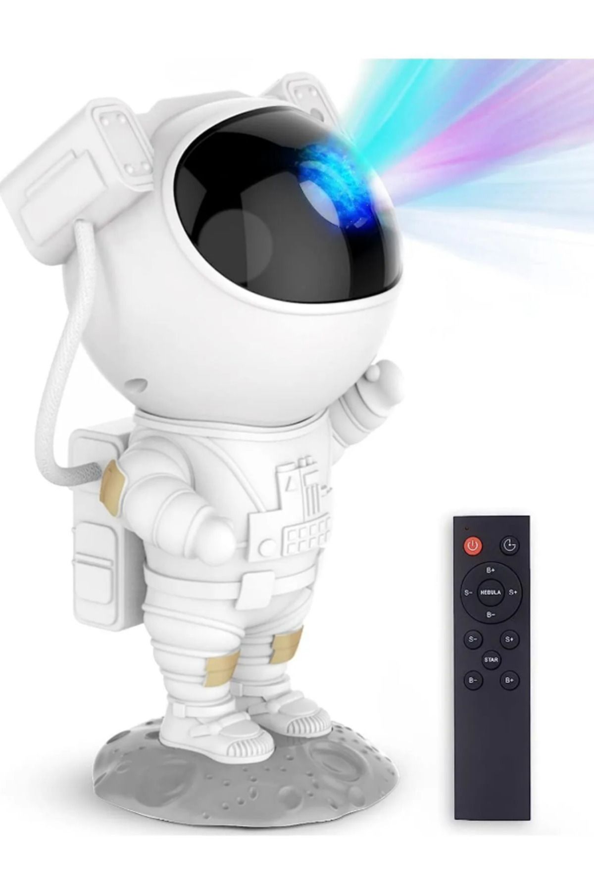 ZeytStore Astronot Gece Lambası, Projeksiyon Nebula Ve Samanyolu Manzaralı Kumandalı