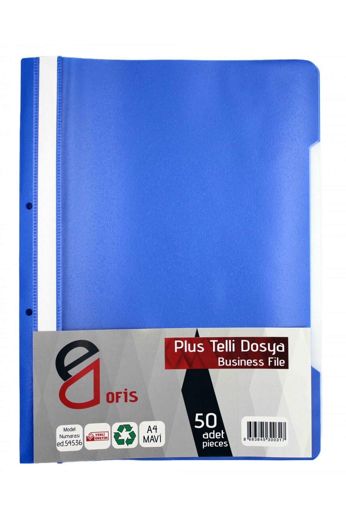E&D OFİS E&d Ofis Plus Mavi Telli Dosya 50'li Paket