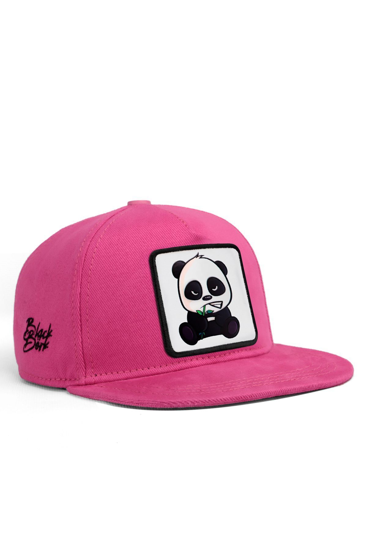 BlackBörk V1 Hip Hop Kids Panda - 3bs Kod Logolu Unisex Pembe Çocuk Şapka (CAP)