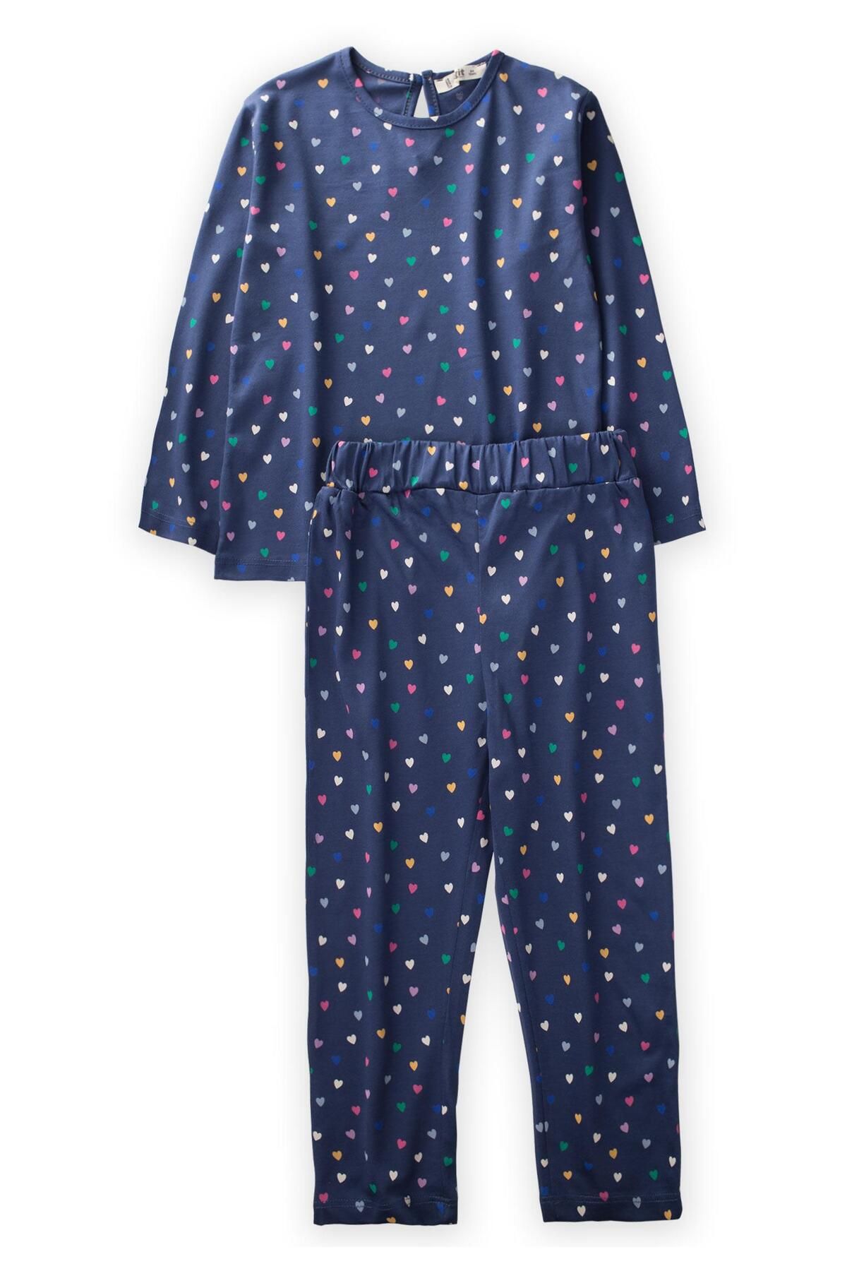 Cigit Desenli Pijama Takımı 3-8 Yaş Lacivert