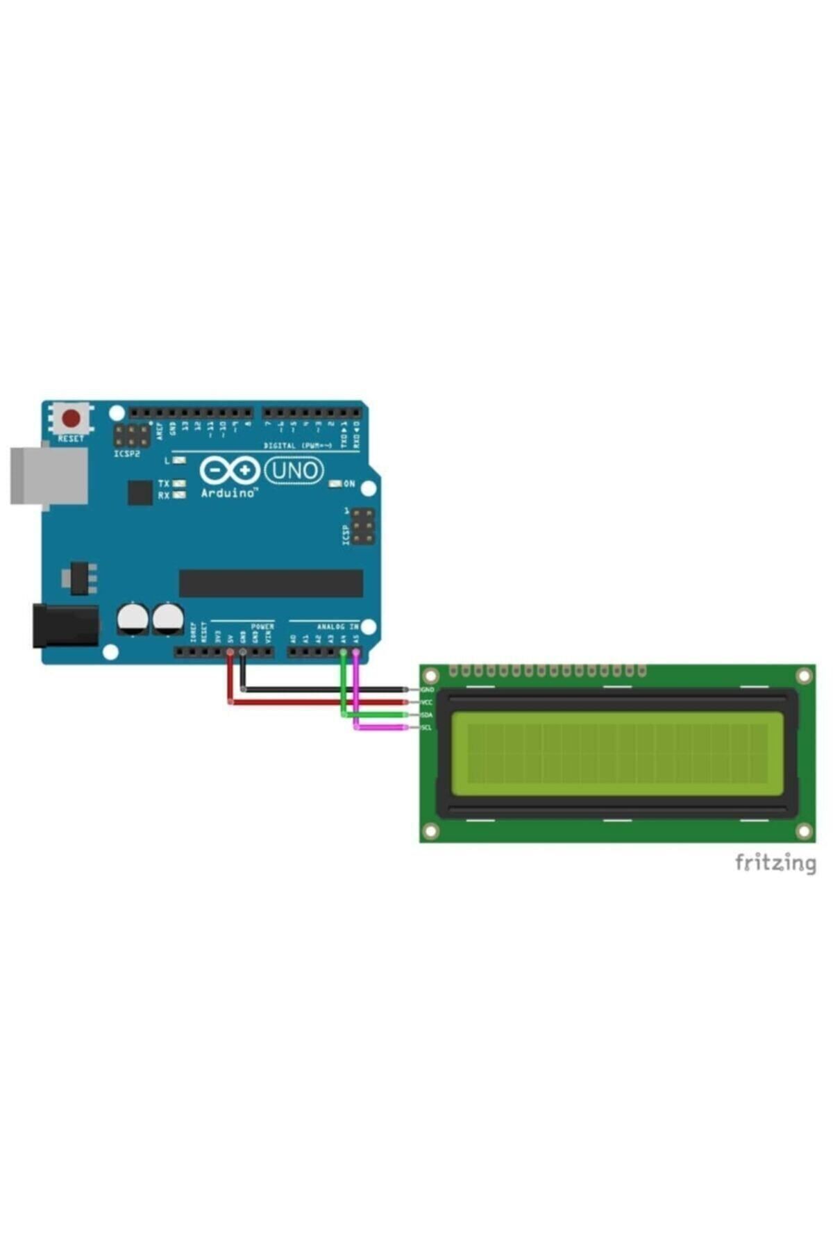 Arduino Projeleri 2x16 Lcd Ekran I2c Modüllü