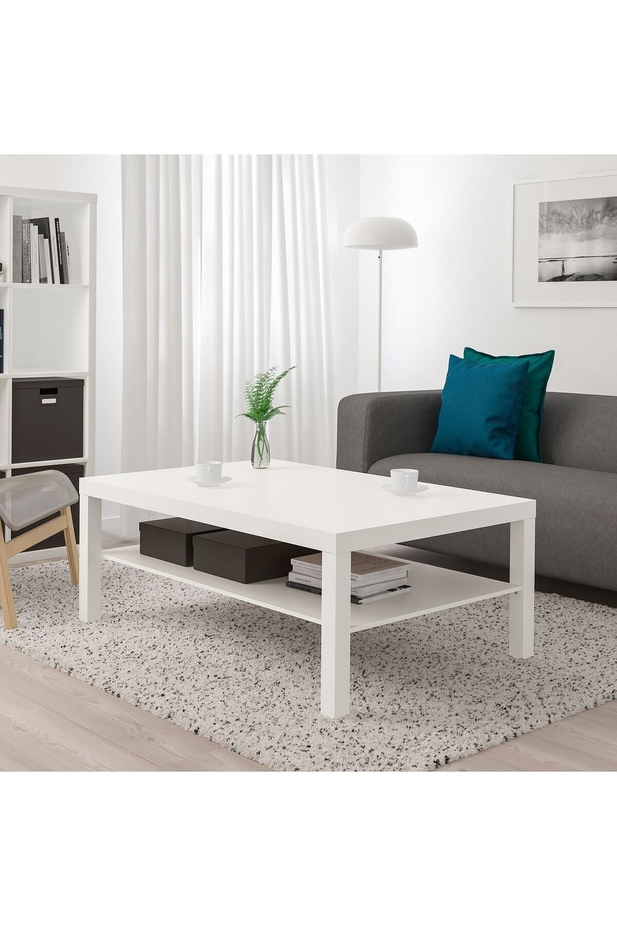 IKEA Dekoratif Lack Büyük Boy Orta Sehpa Mobilya Beyaz Renkli (78x118 Cm)