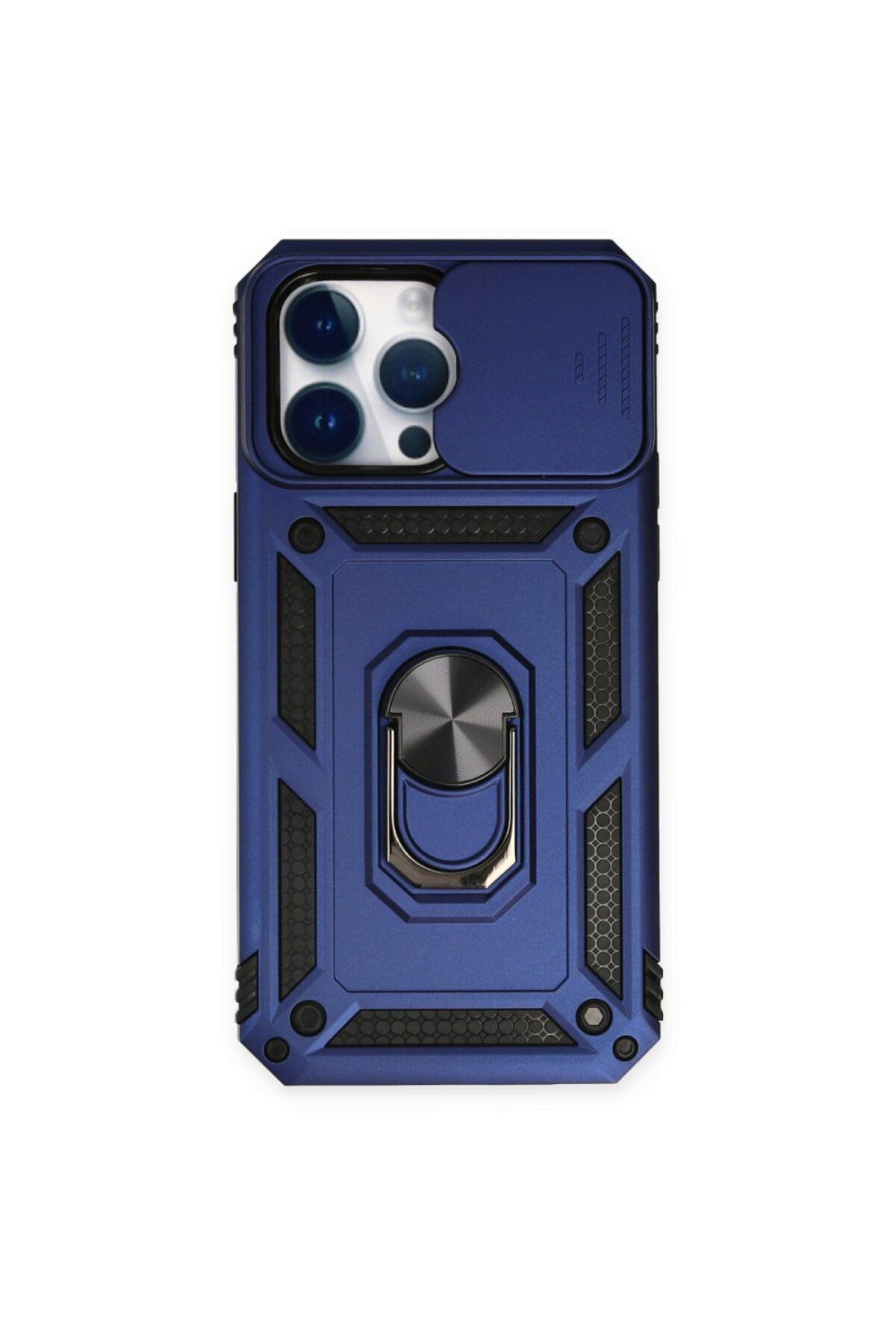 KRGZ 2020 İphone 14 Pro Max Kılıf Pars Lens Yüzüklü Silikon