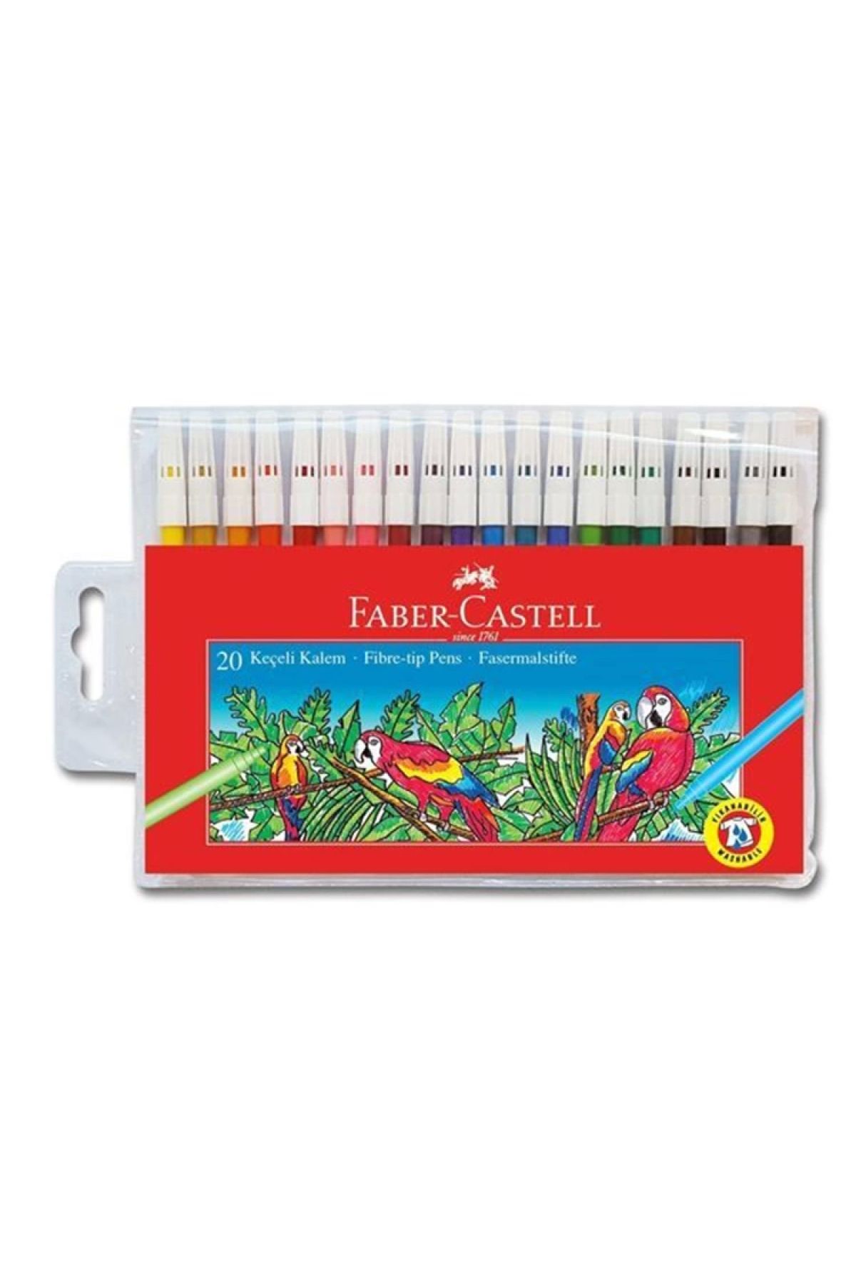 Faber Castell Yıkanabilir Keçeli Kalem 20li Poşet
