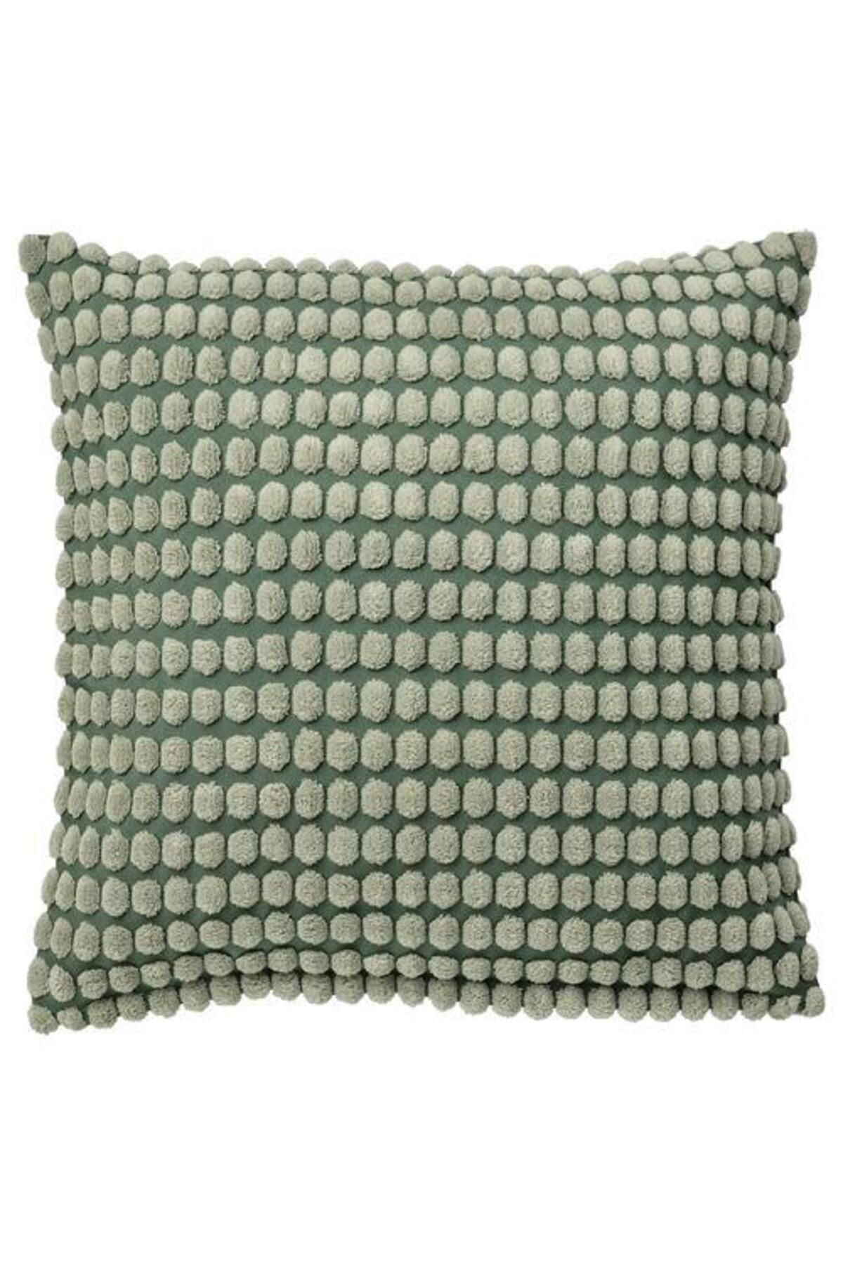 IKEA Kırlent Kılıfı Su Yeşili Renk Meridyendukkan 50x50 Puantiye Temalı Ev Tekstili