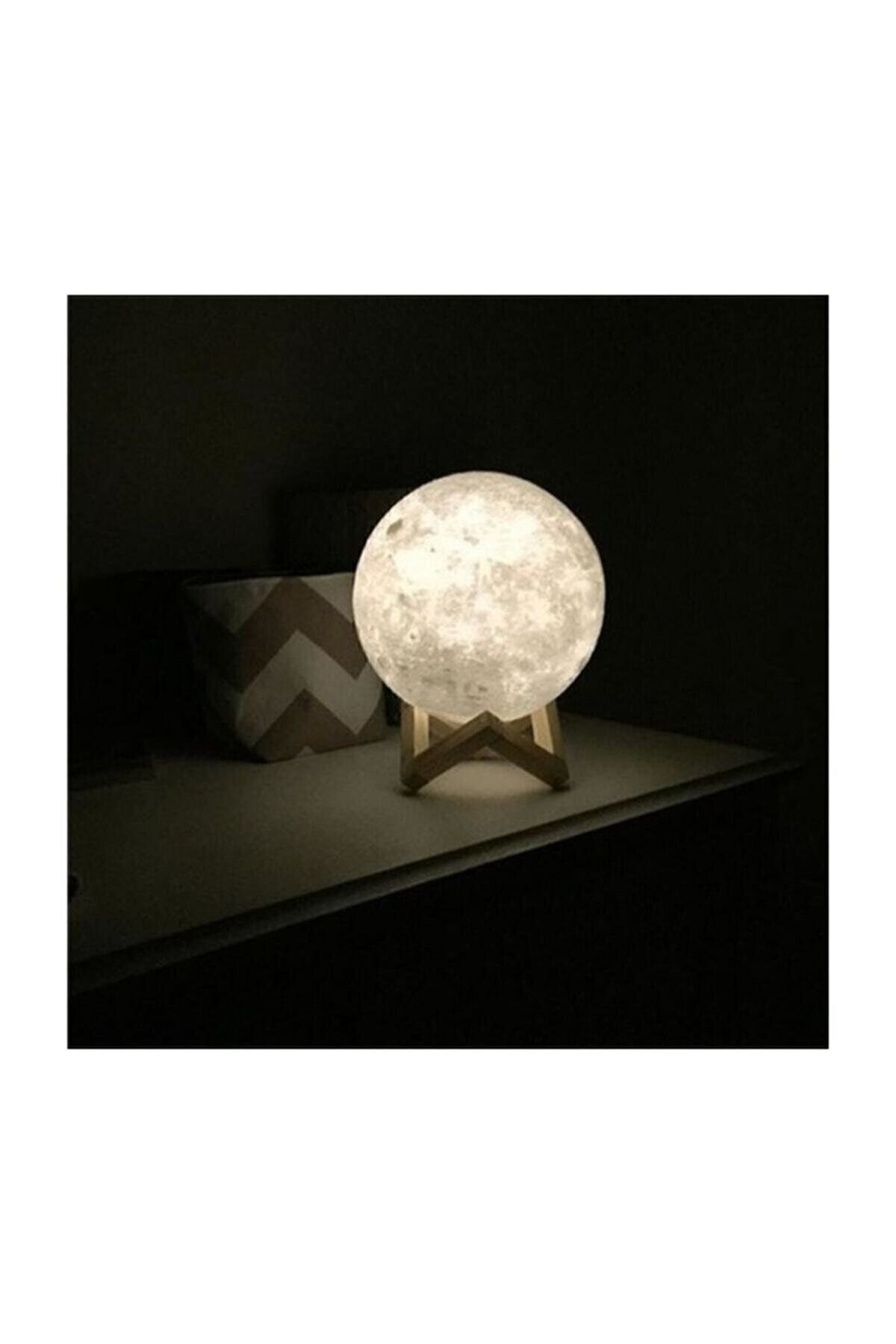 ELBA 3d Standlı Ay Gece Lambası (36 Cm Çap)