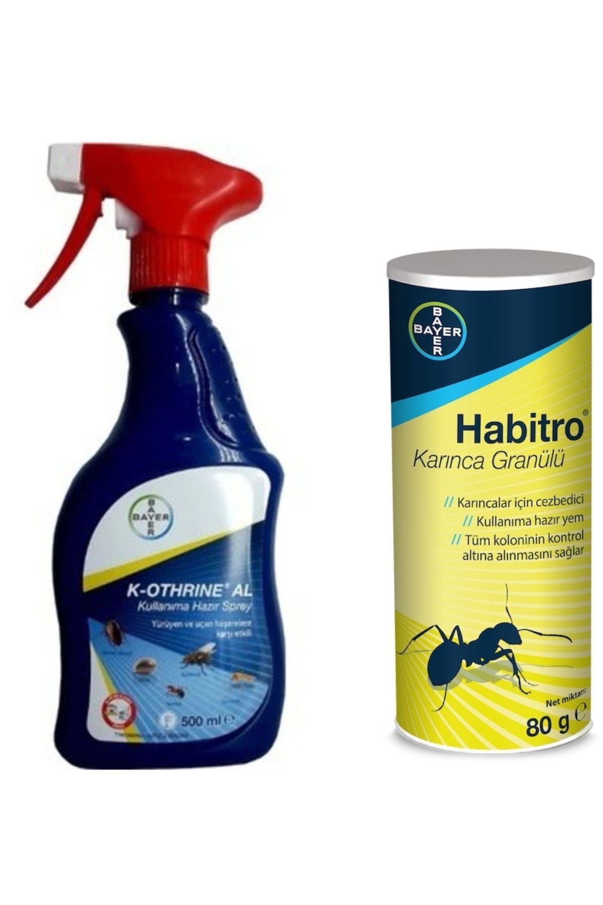 Bayer K-othrine Al 500 + Habitro Karınca Granülü Ilacı 80 Gr.