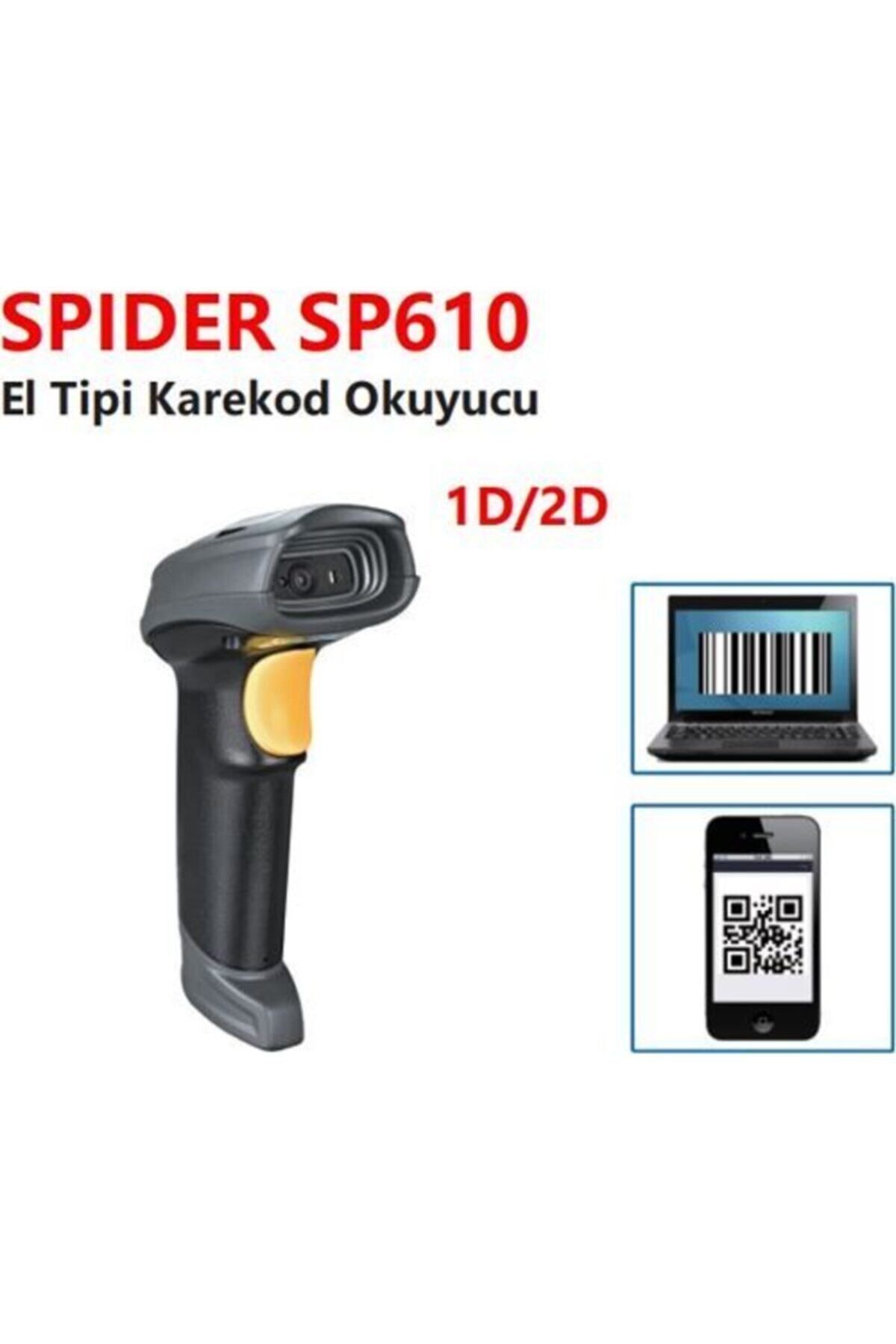 Spider Perkon Spıder Sp610 Karekod (2d) Usb El Tipi Kablolu Barkod Okuyucu